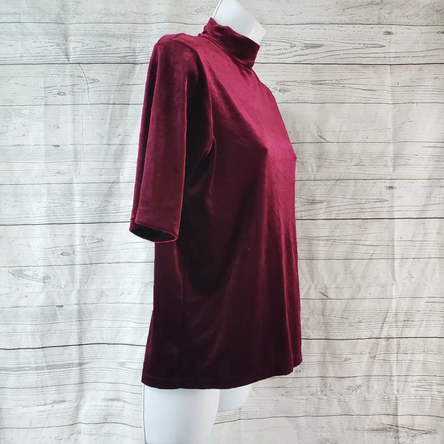 Rag & Bone rag & bone Womens Velvet Cutout Top Shirt Small Red - Size S Blouse Womens Velvet Top Red Size S / US 4 / IT 40 - 3 Thumbnail