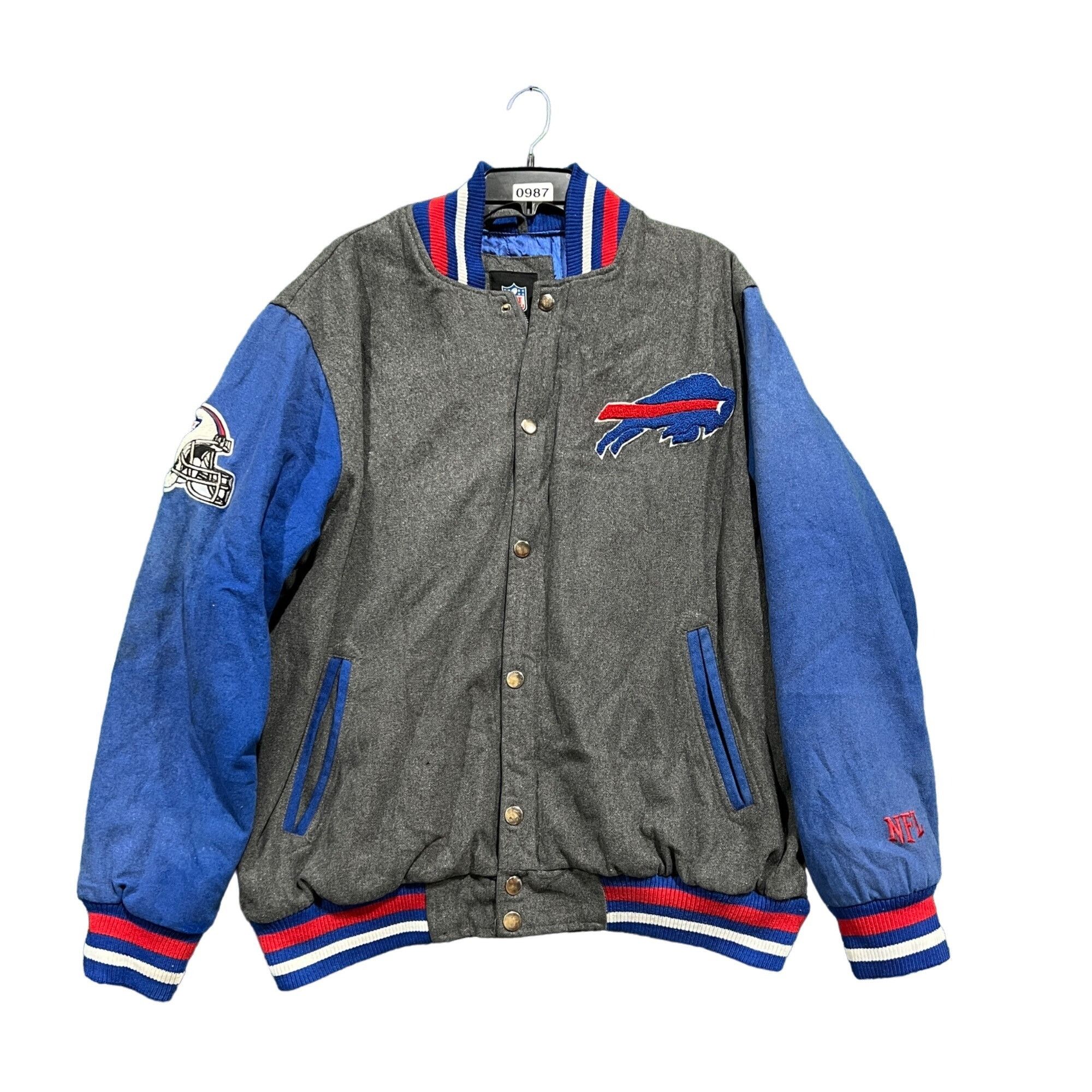 image of Vintage Buffalo Bills Nfl Jacket Size XL in Grey, Men's