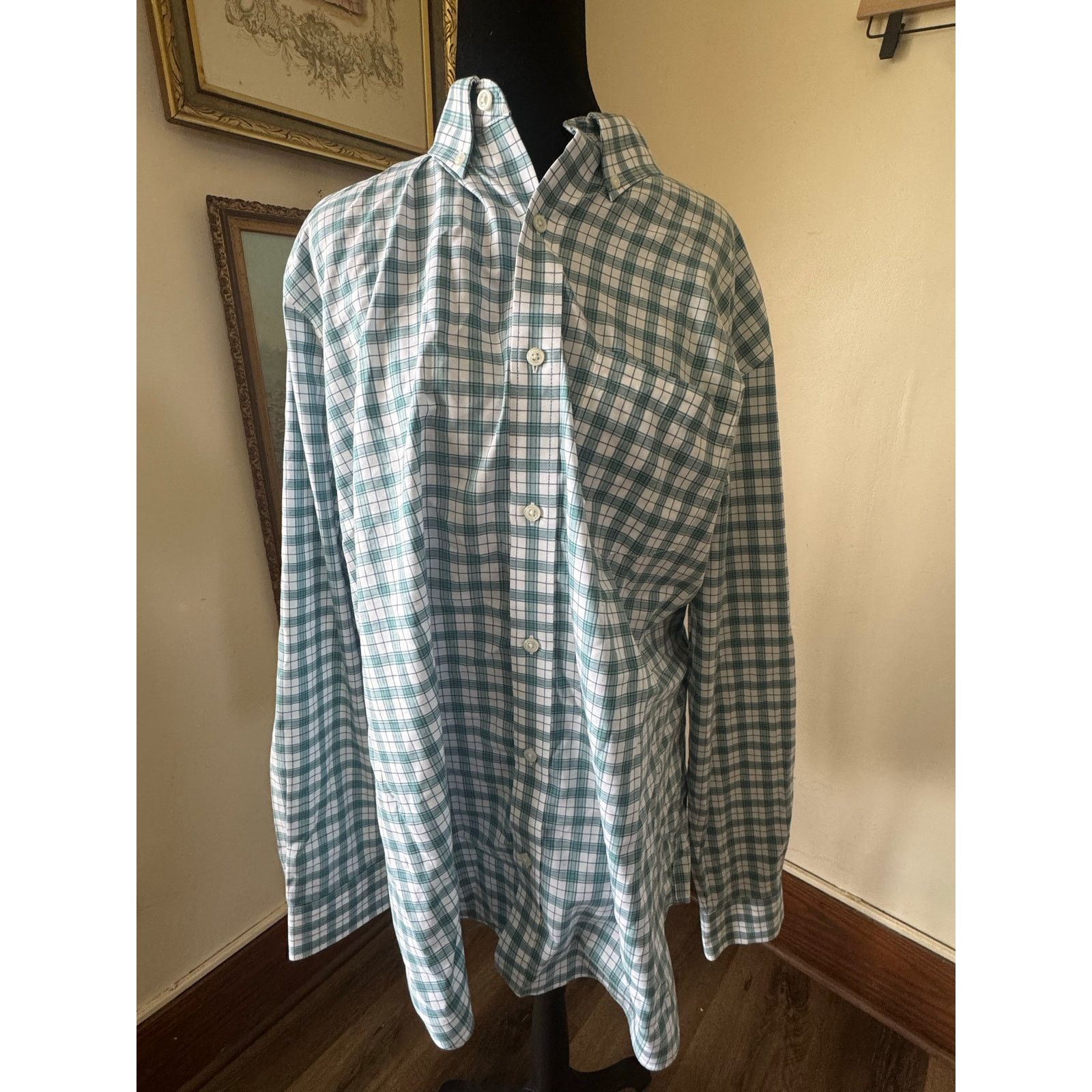 L.L. Bean 100 Percent Cotton L.L.Bean Green Plaid Button Down Shirt L Size US L / EU 52-54 / 3 - 1 Thumbnail
