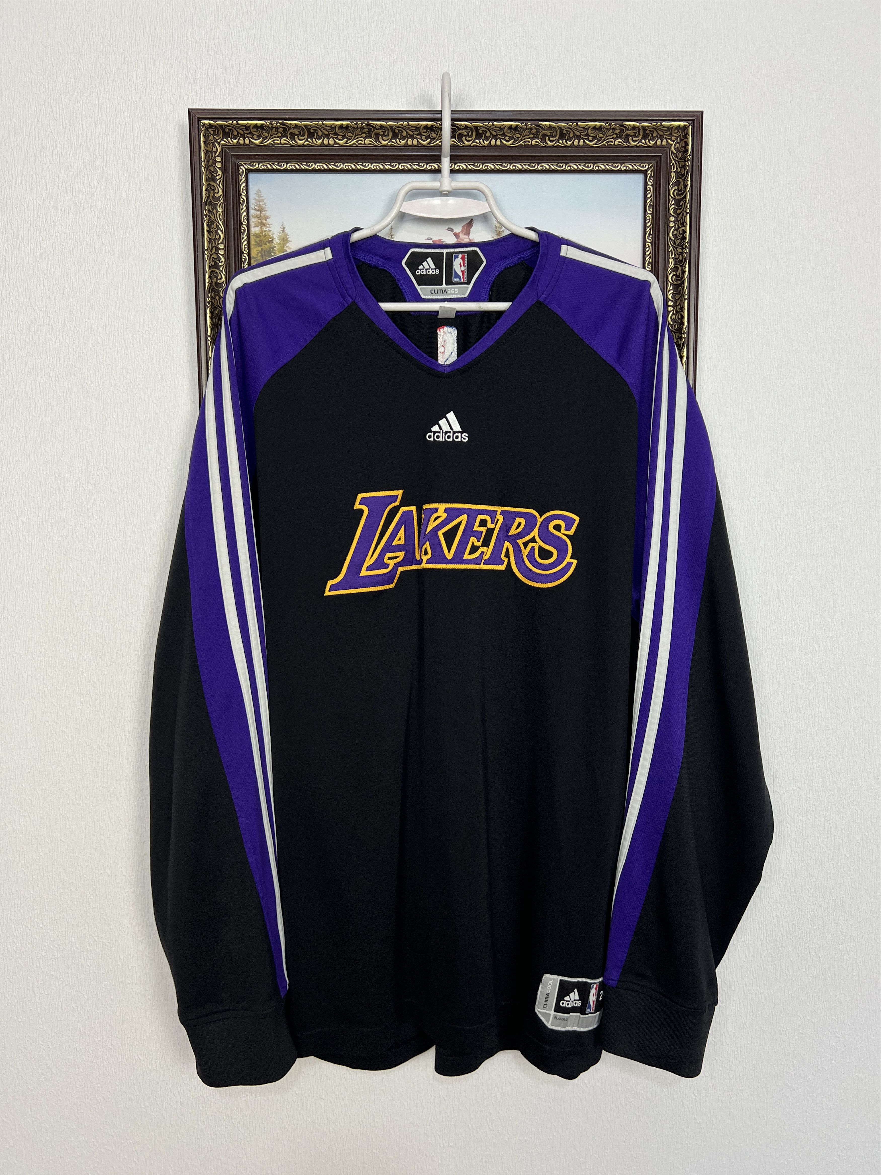 Adidas LA Lakers Warm Up Sweatshirt Bryant Player Issue Crewneck Size US XXL / EU 58 / 5 - 1 Thumbnail