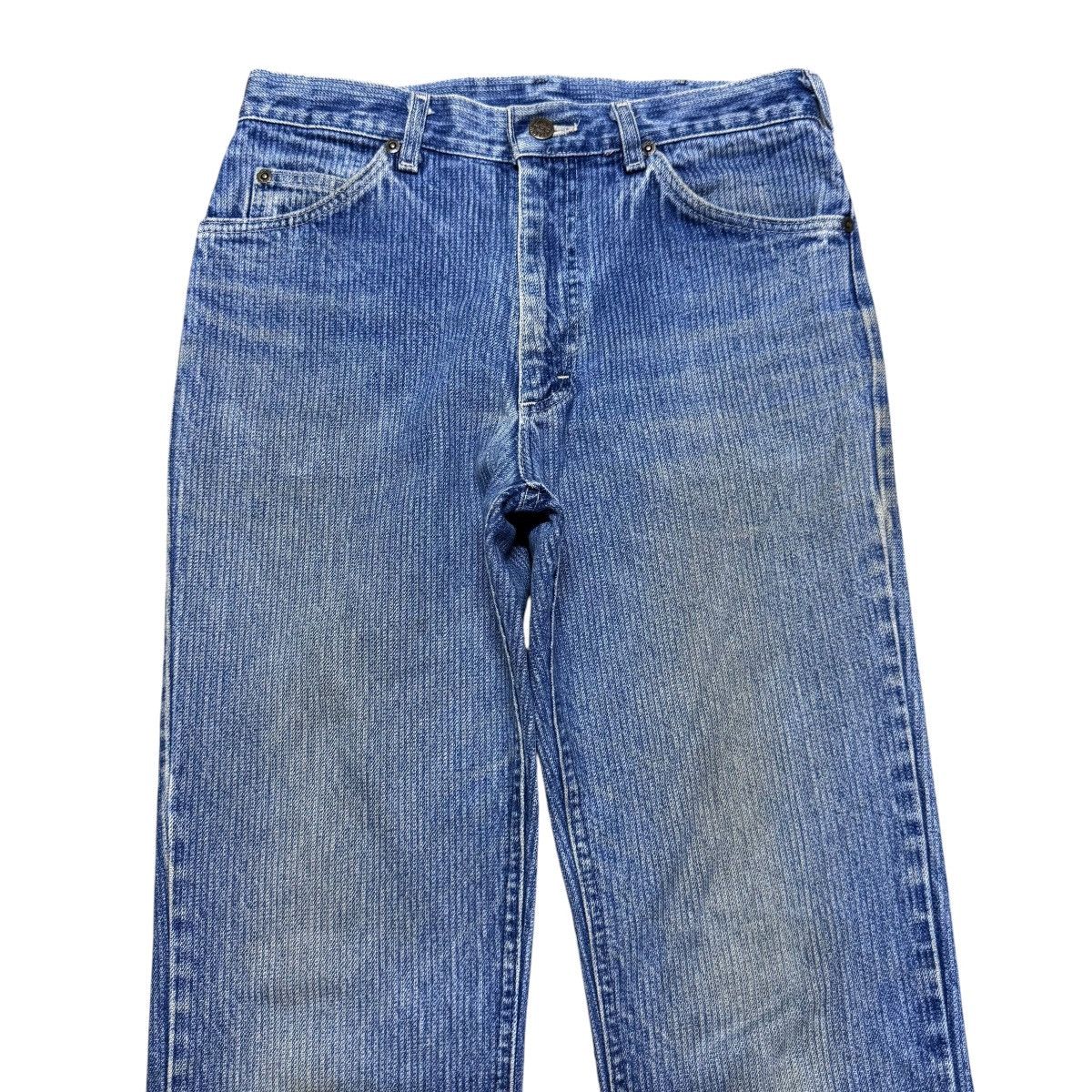Lee Vintage 70s Lee Railroad Stripe Denim Jeans Mudwash Size US 30 / EU 46 - 4 Thumbnail