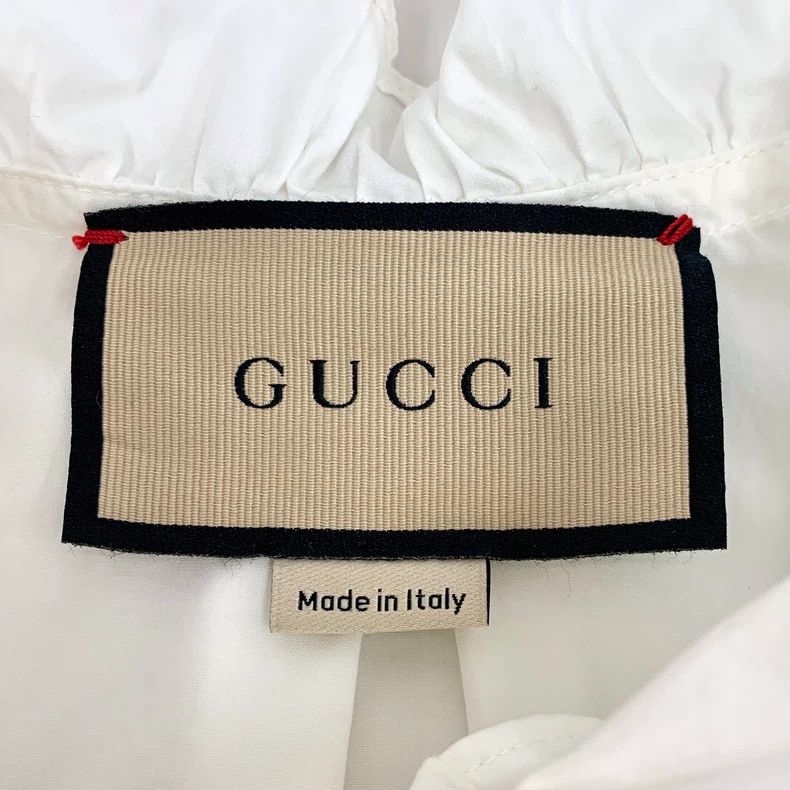 Gucci Gucci White lace cotton single-breasted long-sleeved shirt Size US XS / EU 42 / 0 - 5 Thumbnail