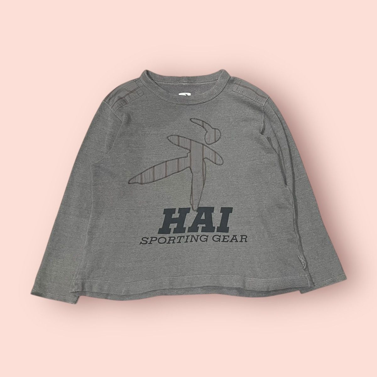 Hai Sporting Gear × Issey Miyake × Japanese Brand VINTAGE HAI SPORTING GEAR BIG PATCH LOGO PULLOVER SHIRT Size L / US 10 / IT 46 - 1 Thumbnail
