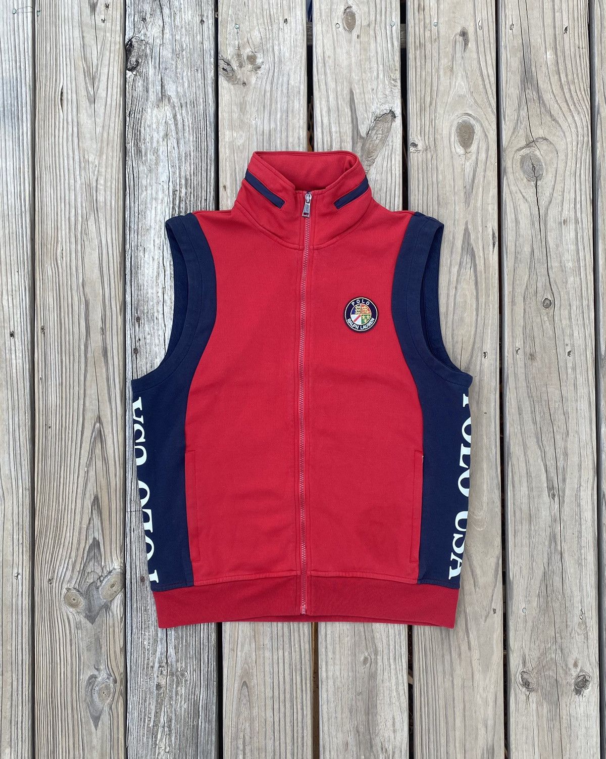 image of 90's Polo Ralph Laurent Vest in Red, Men's (Size Medium)