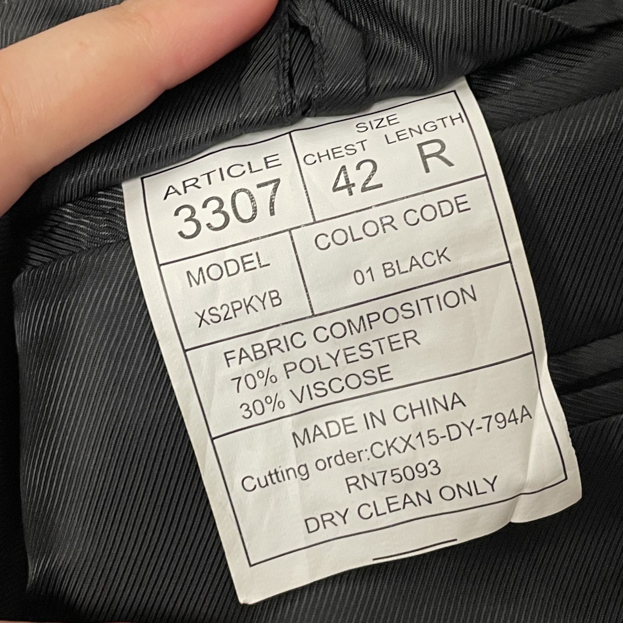 Other Liena Uomo Black SAFARI STYLE Sport Coat MODERN Jacket Size 42R - 5 Thumbnail