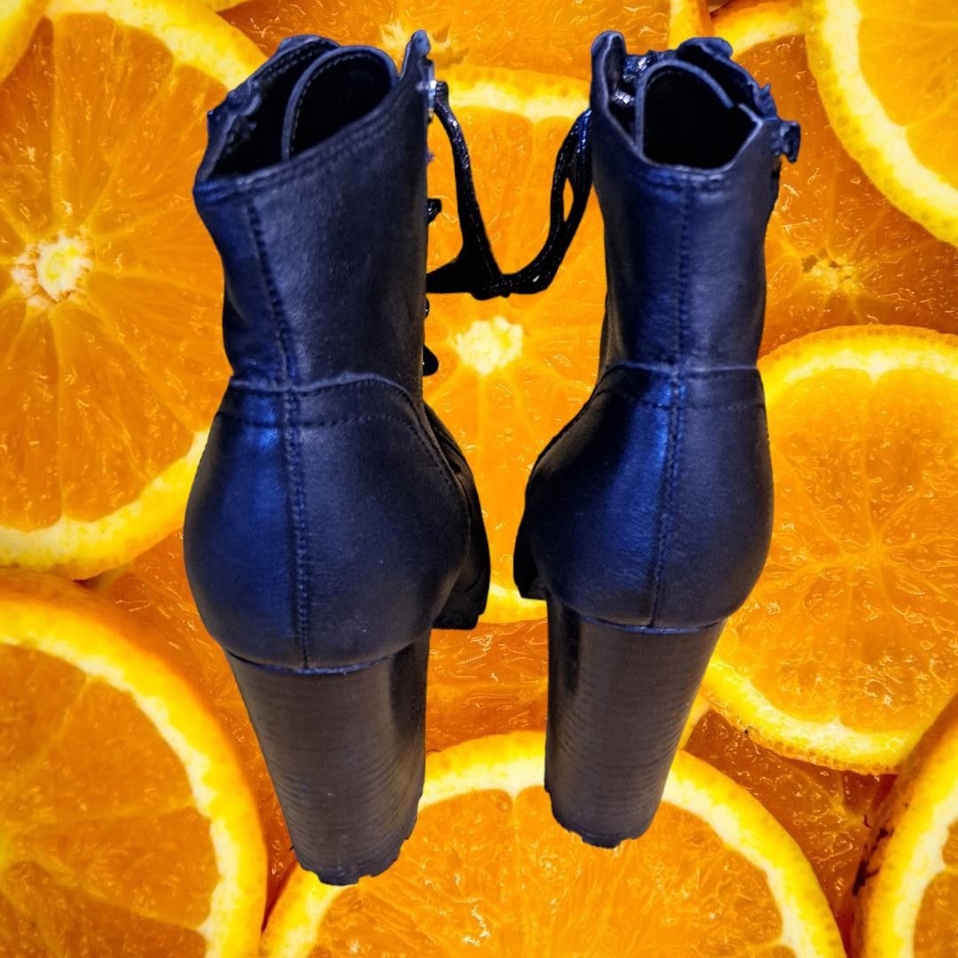 Aldo Aldo Black High Heel Lace and Zipper Ankle Boot Size 6.5 Size US 6.5 / IT 36.5 - 4 Thumbnail