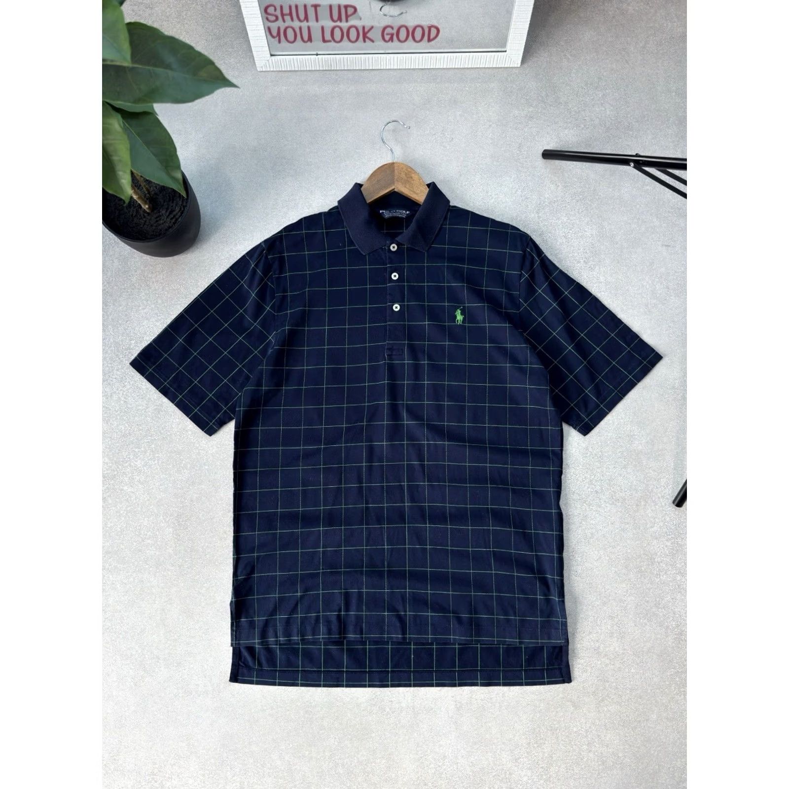 Ralph Lauren VINTAGE Ralph Lauren Polo Shirt Checkered Blue S Regular Mens True Blue 90s Preppy Golf Polo Ralph Lauren Casual Polos Size US S / EU 44-46 / 1 - 2 Thumbnail