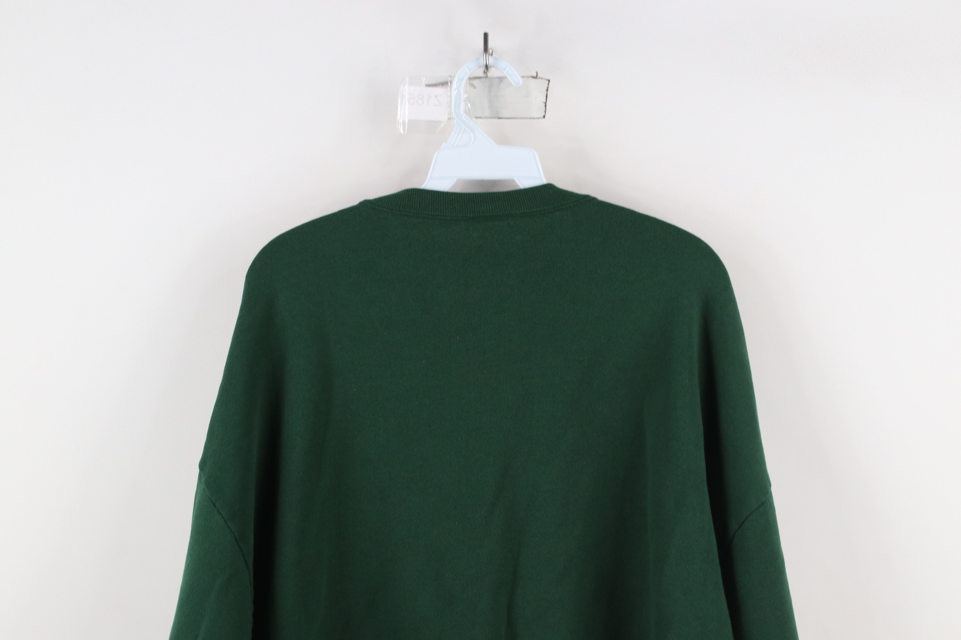 Vintage Vintage 90s Streetwear Blank Crewneck Sweatshirt Green USA Size US XXL / EU 58 / 5 - 10 Thumbnail