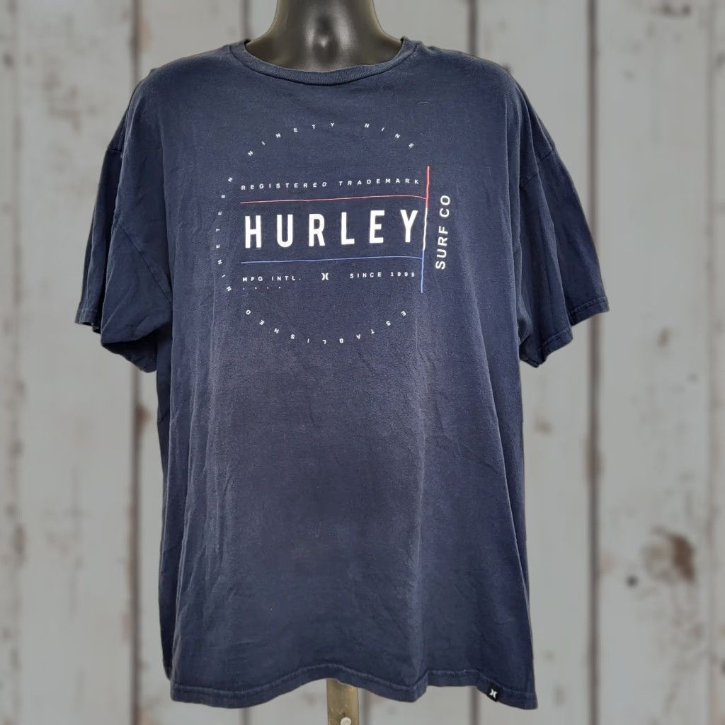 Hurley Hurley Surf Co. TShirt Men XXL Blue Short Sleeve Skater Surfer EUC Size US XXL / EU 58 / 5 - 1 Thumbnail