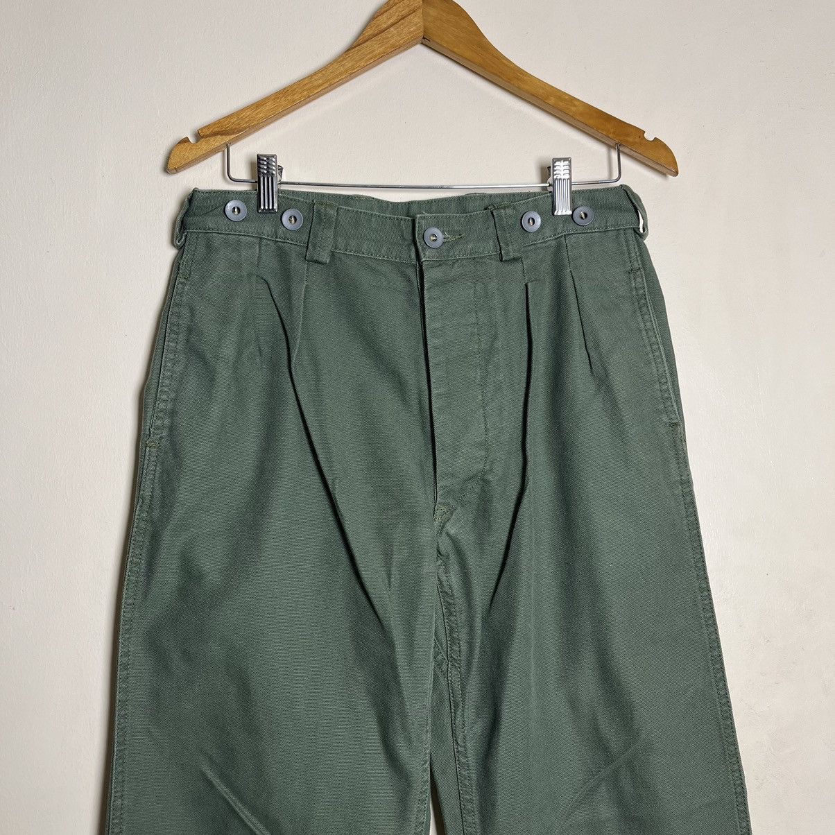 Nigel Cabourn Lybro by Nigel Cabourn Army Green Pleated Pants Size US 30 / EU 46 - 2 Thumbnail