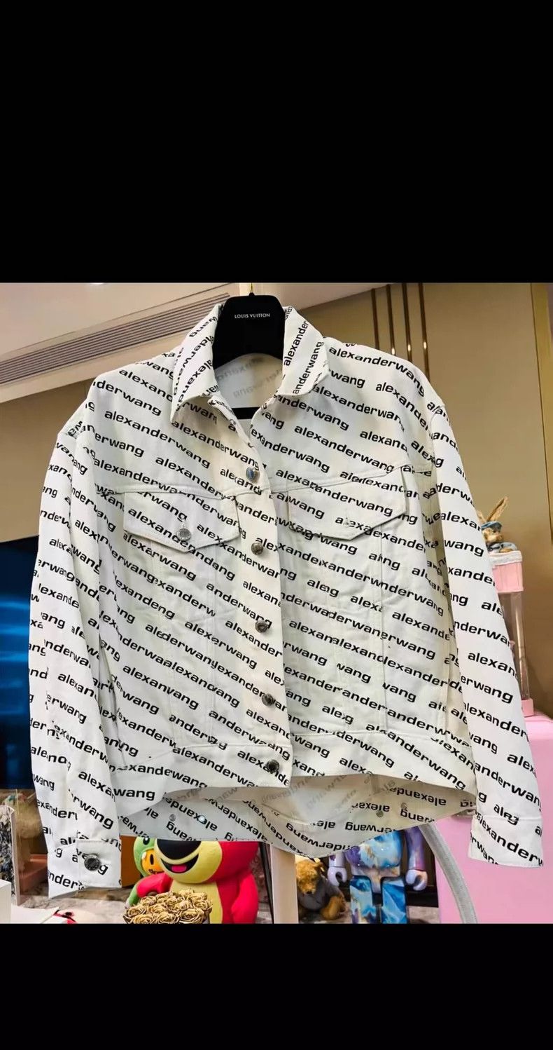 Alexander Wang Denim Logo White Jacket