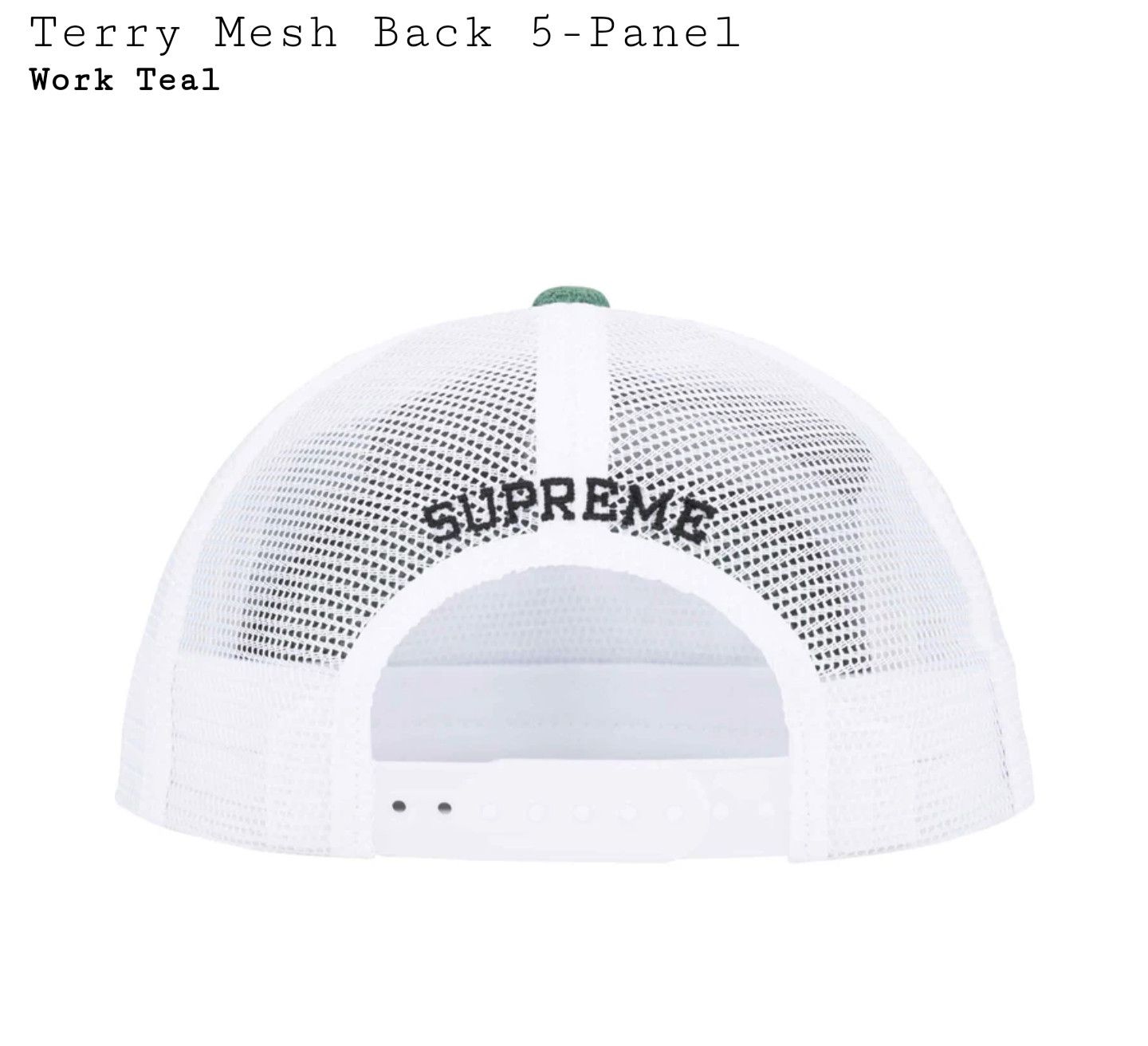 Supreme Supreme Terry Mesh Back 5-Panel Size ONE SIZE - 2 Thumbnail