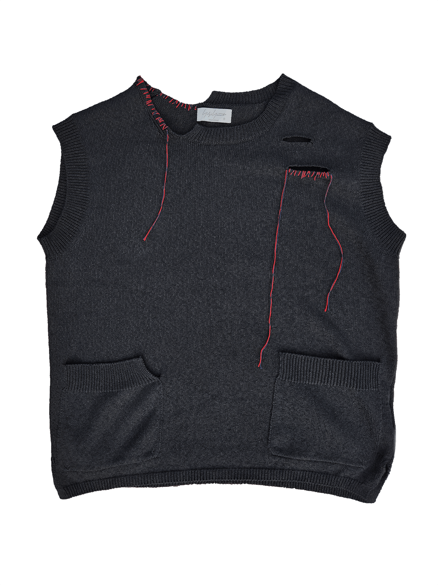 トップス Yohji Yamamoto Pour Homme Knit Vest Yohji Yamamoto Pour Homme gentleman striped vest – dot COMME
