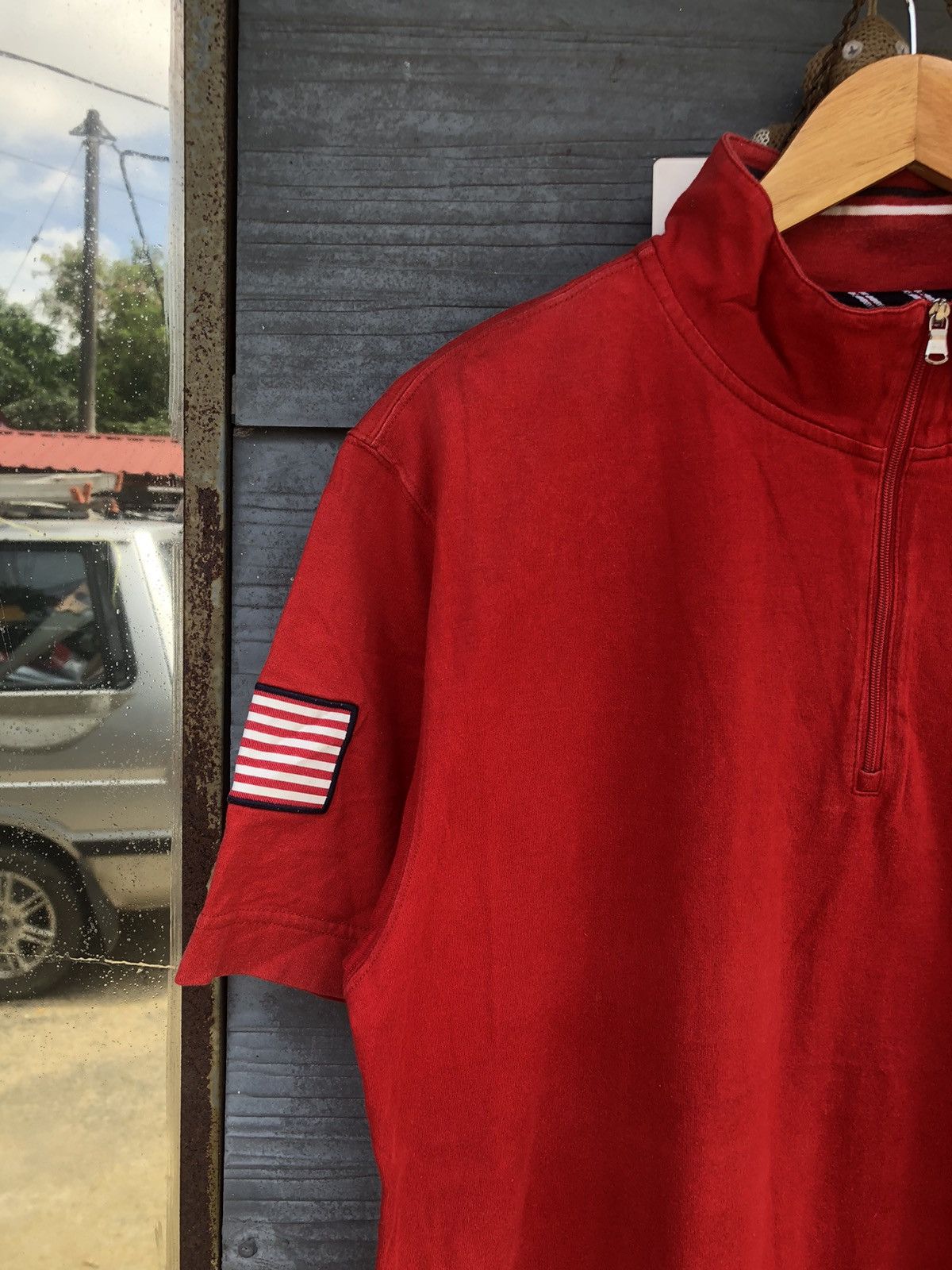 Tommy Hilfiger × Vintage Vintage Tommy Hilfiger USA 1/4 Zipper Polo Tee Size US L / EU 52-54 / 3 - 7 Thumbnail