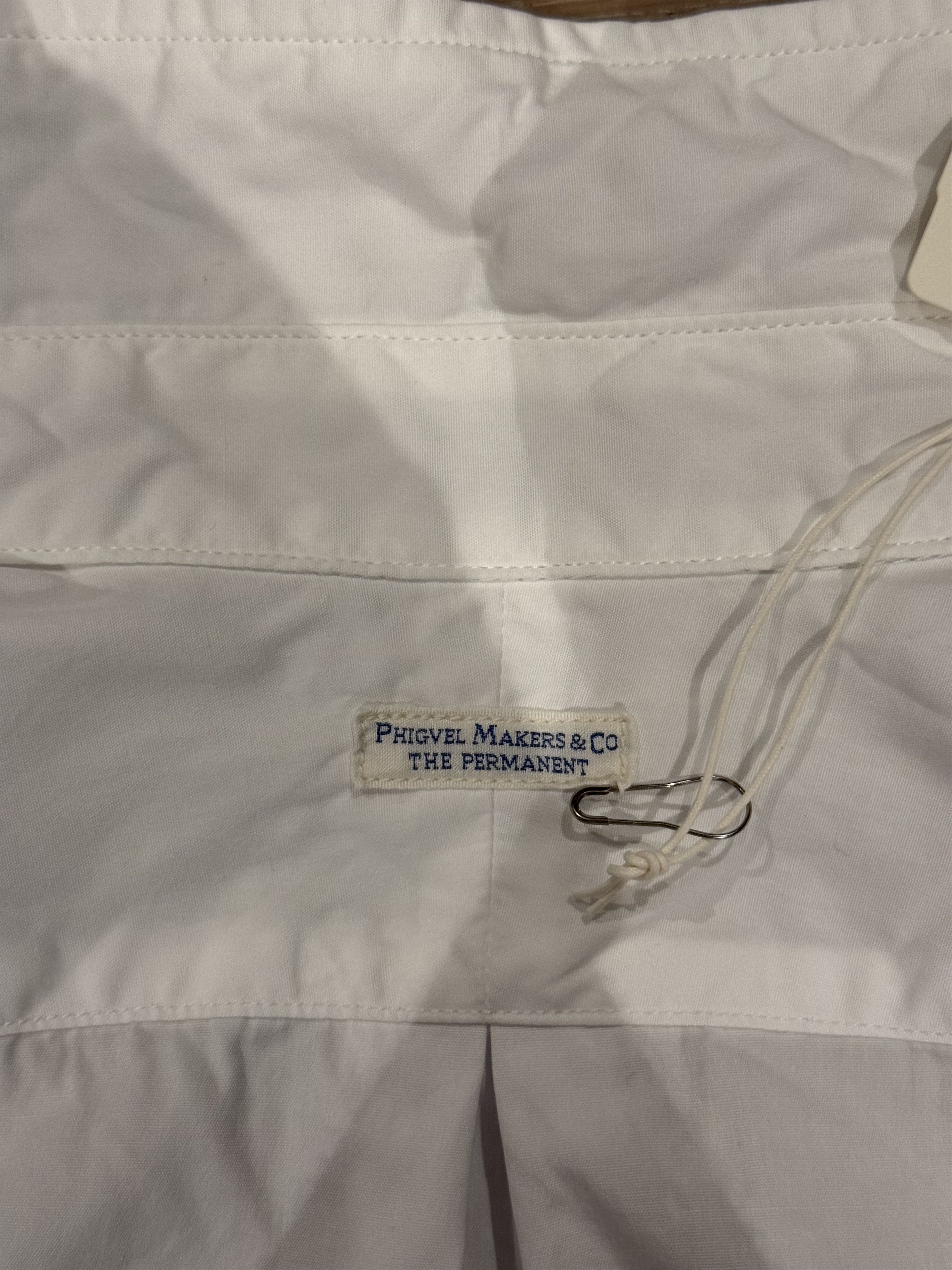 PHIGVEL MAKERS & Co. 💚 Phigvel Makers & Co. Regular Collar Dress Shirt Off White Size US M / EU 48-50 / 2 - 13 Thumbnail
