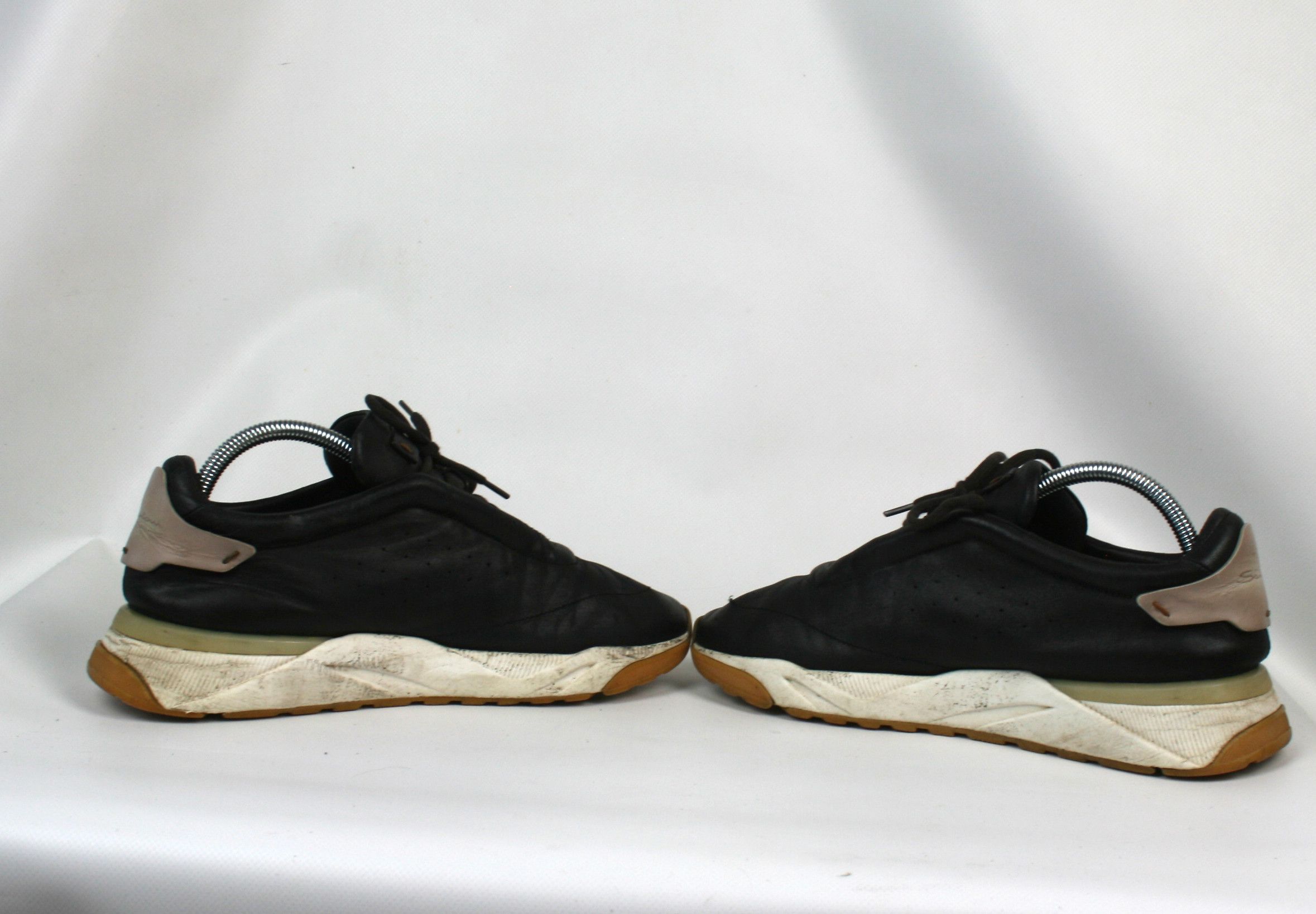 Santoni Distressed Leather Sneakers Size US 8 / EU 41 - 4 Thumbnail