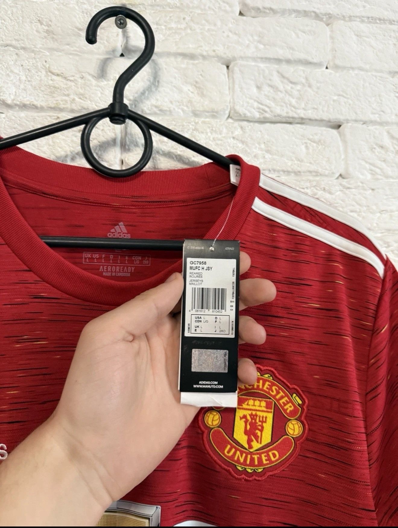 Adidas Adidas Manchester United 2021 Home Jersey New Football Shirt Size US L / EU 52-54 / 3 - 6 Thumbnail