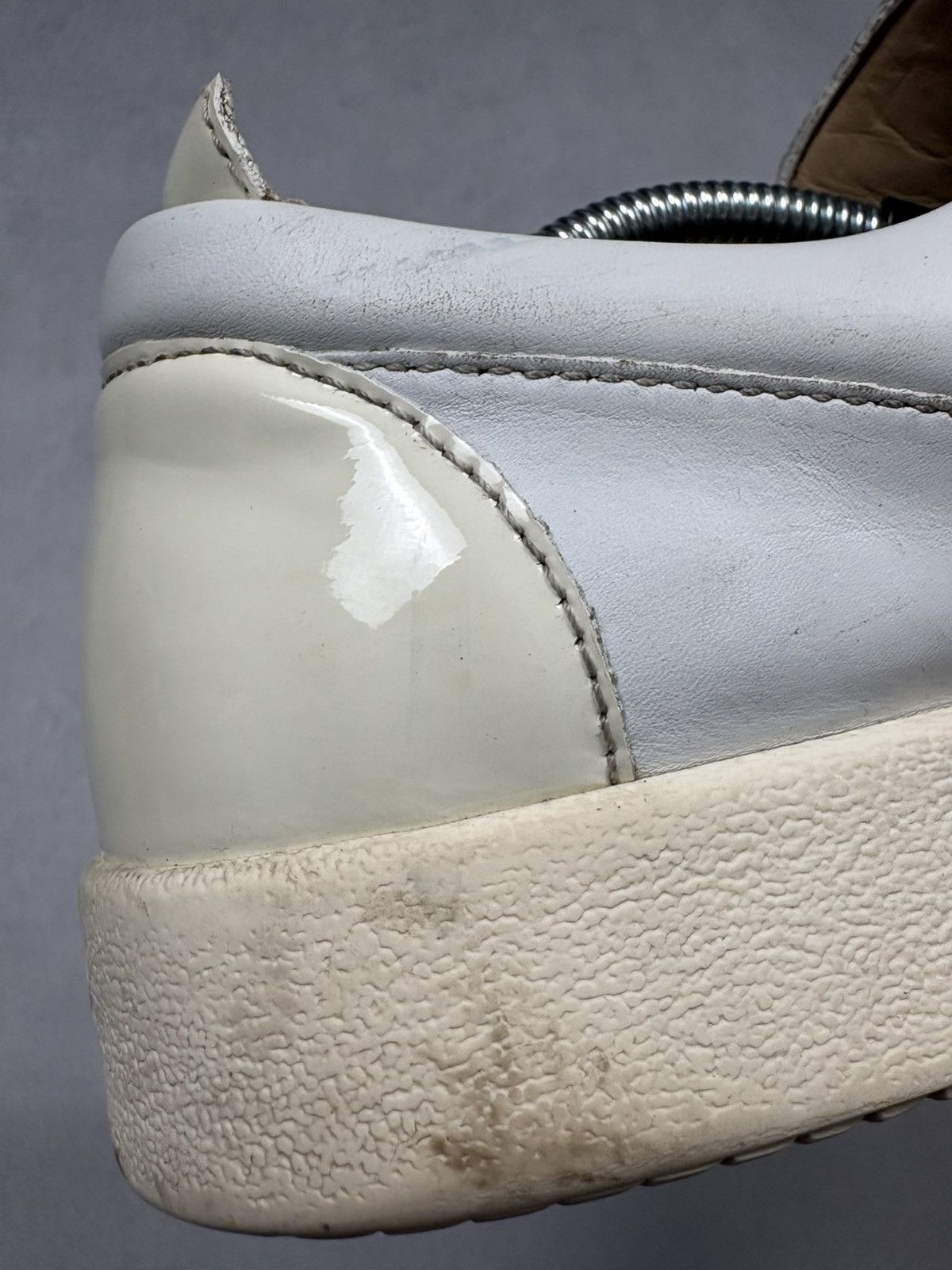 Giuseppe Zanotti Giuseppe Zanotti White Leather Zip Low Top Sneakers EU43 Size US 10 / EU 43 - 14 Thumbnail