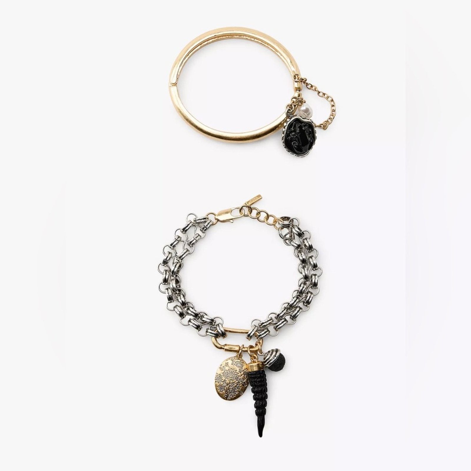 Zara Nwt- Zara- Two Pack of Medallion and Charm Bracelets- Size ONE SIZE - 2 Thumbnail