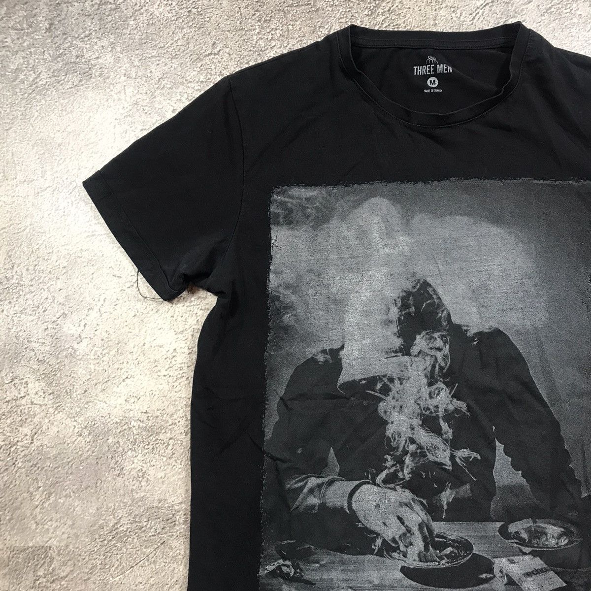 Vintage Vintage Y2K Faded Graphic Tee Dark Grunge Streetwear Baggy M Size US M / EU 48-50 / 2 - 2 Thumbnail