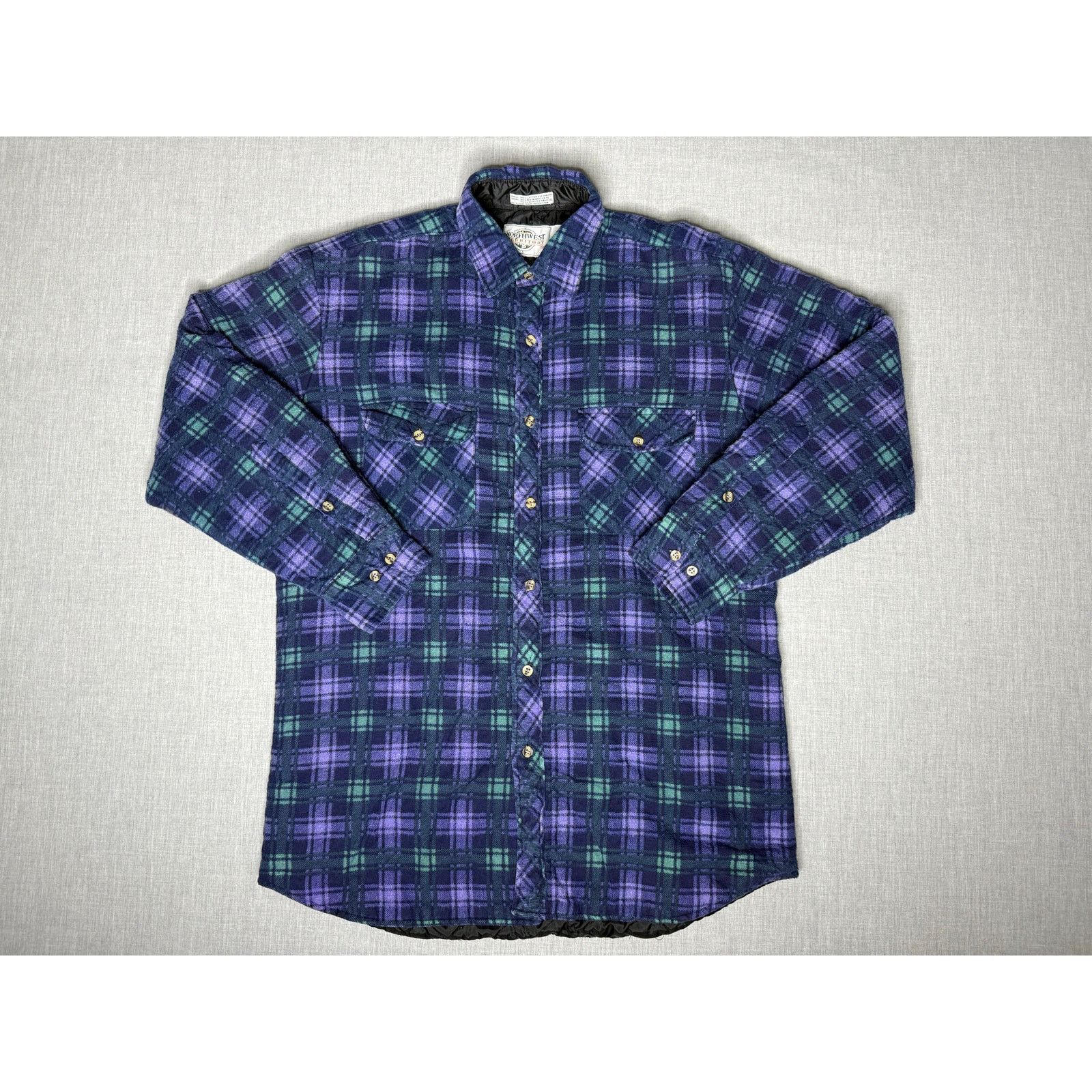 Northwest Territory × Vintage Vintage 90s Northwest Territory Quilt Lined Flannel Shirt L Size US L / EU 52-54 / 3 - 1 Thumbnail