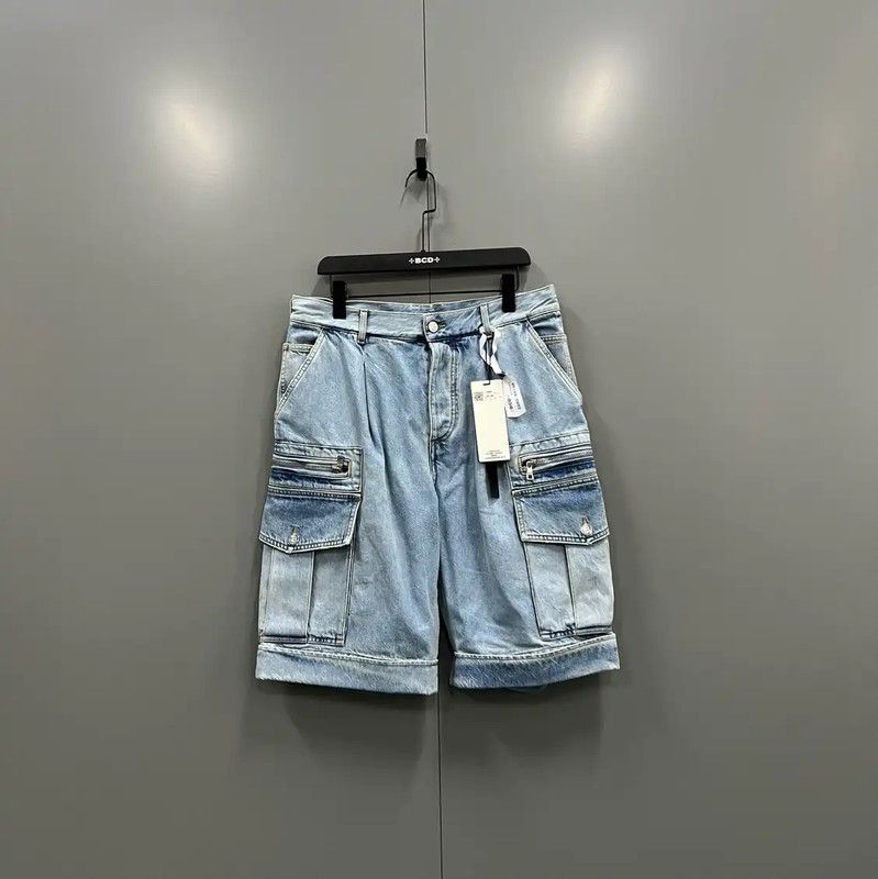 Balmain Balmain Summer Blue Cotton Men’s Shorts 0089 Size US 30 / EU 46 - 1 Thumbnail