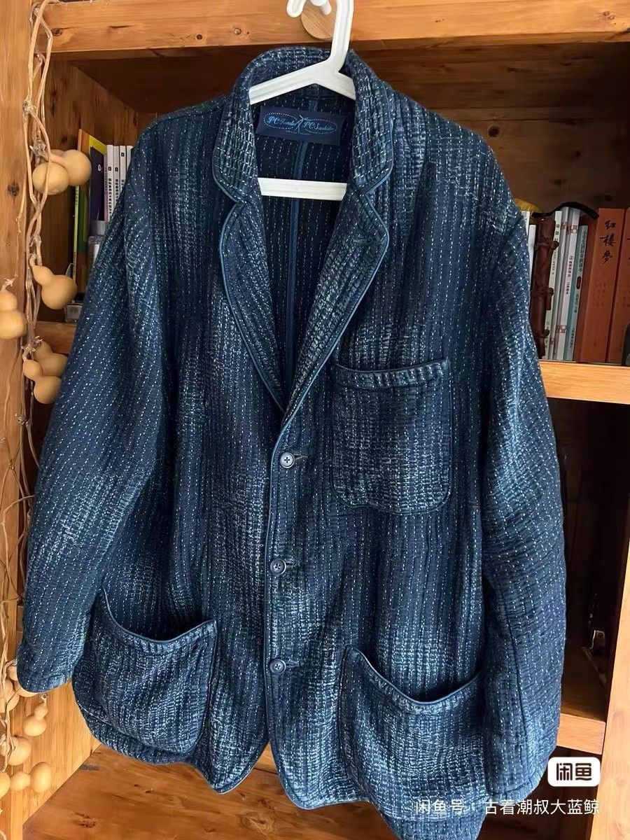 Porter Classic Porter Classic Indigo Sashiko Suit Jacket Size US M / EU 48-50 / 2 - 3 Thumbnail