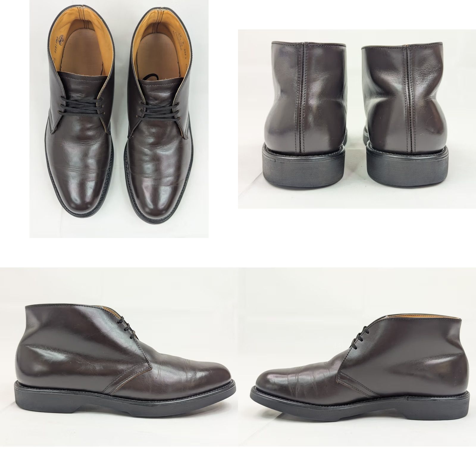 Mason's Mason Chippewa Falls Leather Chukka Boot Men 9D Burgundy Leather Cush n Crepe Autumn Fall Casual Workwear USA Theme 1960s Vintage Mens Boots Size US 9 / EU 42 - 8 Thumbnail
