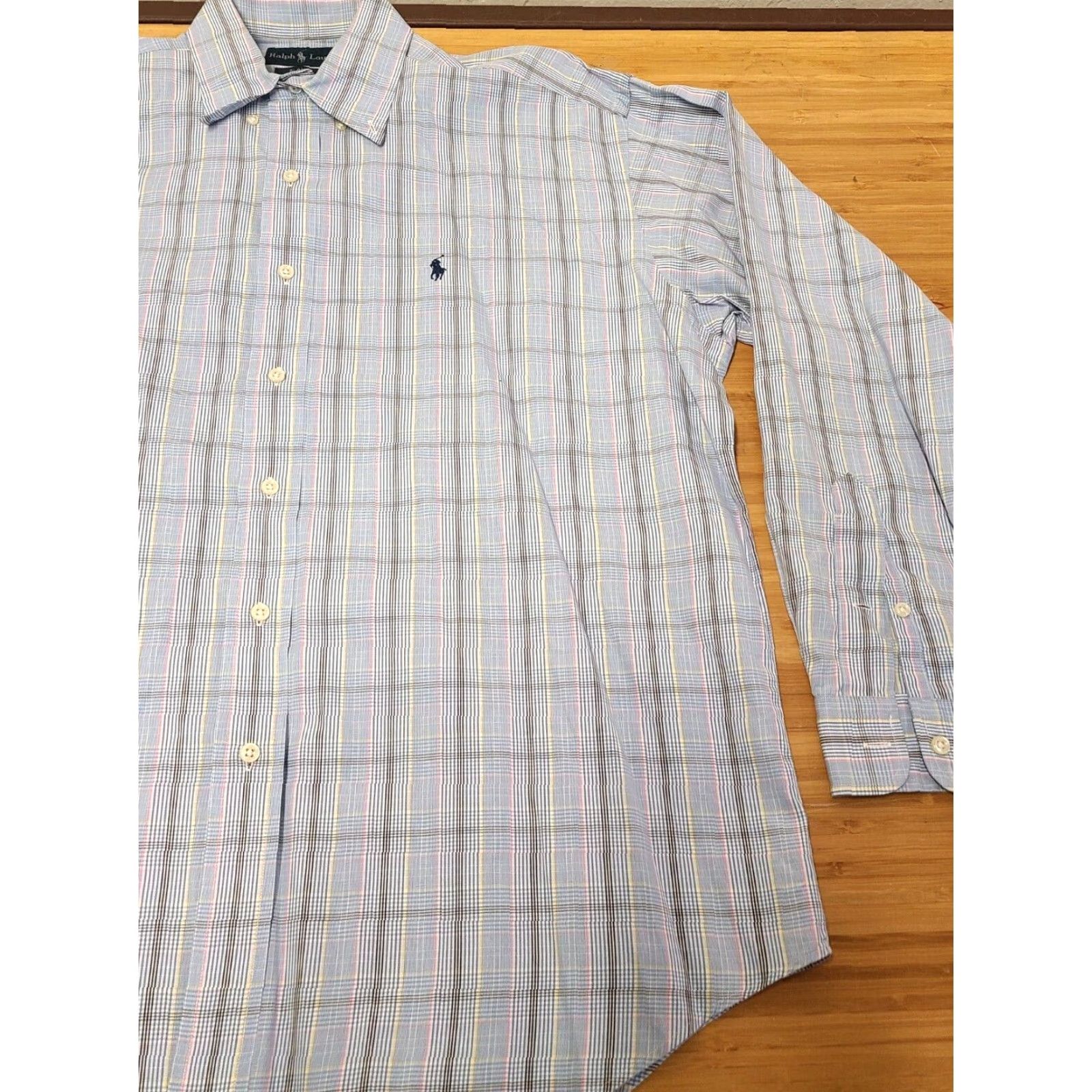 Polo Ralph Lauren Polo Ralph Lauren Shirt Men's Blue Pink Plaid Large Long Sleeve Button Blake Size US L / EU 52-54 / 3 - 2 Thumbnail