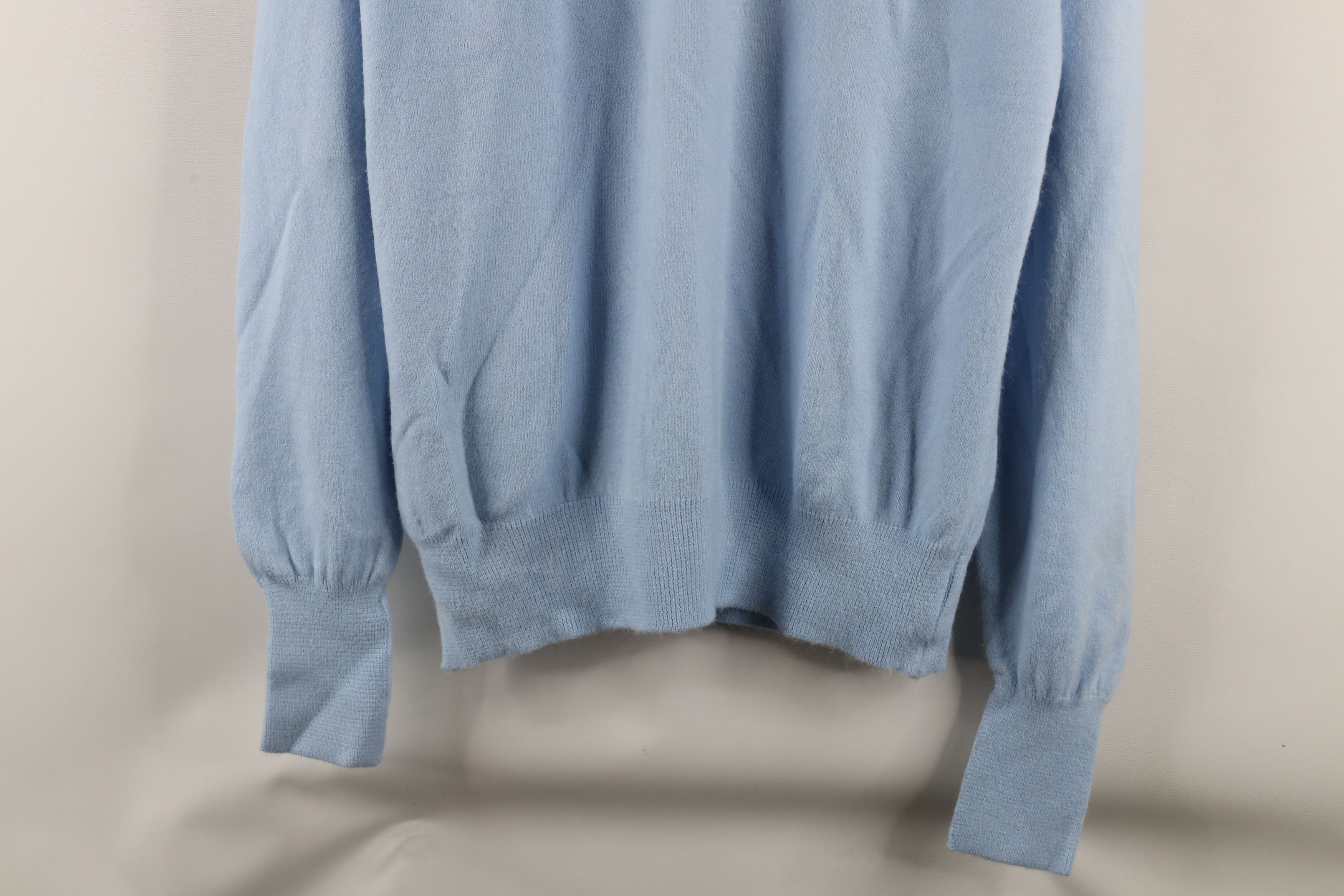 Vintage Vintage 70s Streetwear Blank Knit Sweater Carolina Blue USA Size US XL / EU 56 / 4 - 3 Thumbnail