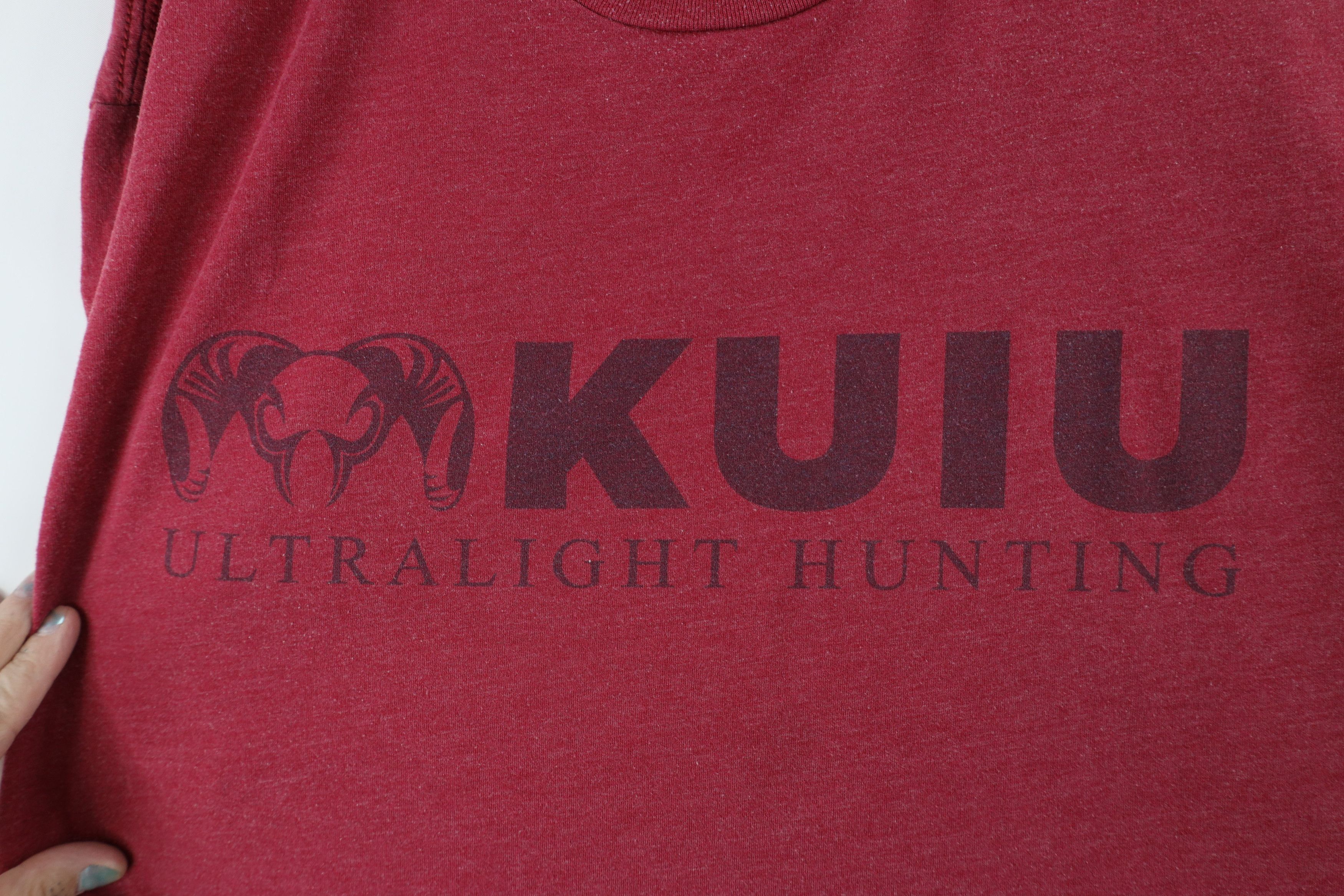 Vintage Kuiu Spell Out Ultralight Hunting Short Sleeve T-Shirt Red Size US XXL / EU 58 / 5 - 6 Thumbnail