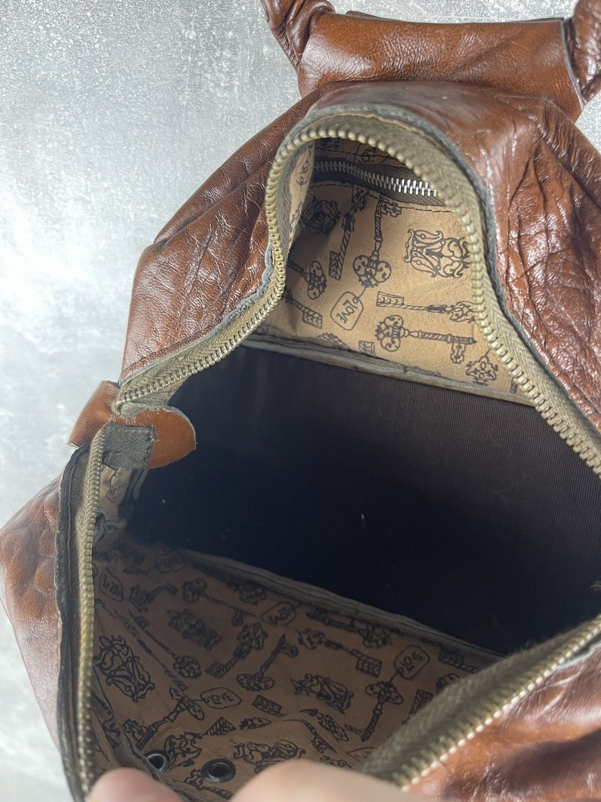Genuine Leather Vintage Brown Leather Barrel Bag Mini Wrist & Crossbody Bag Size ONE SIZE - 9 Thumbnail
