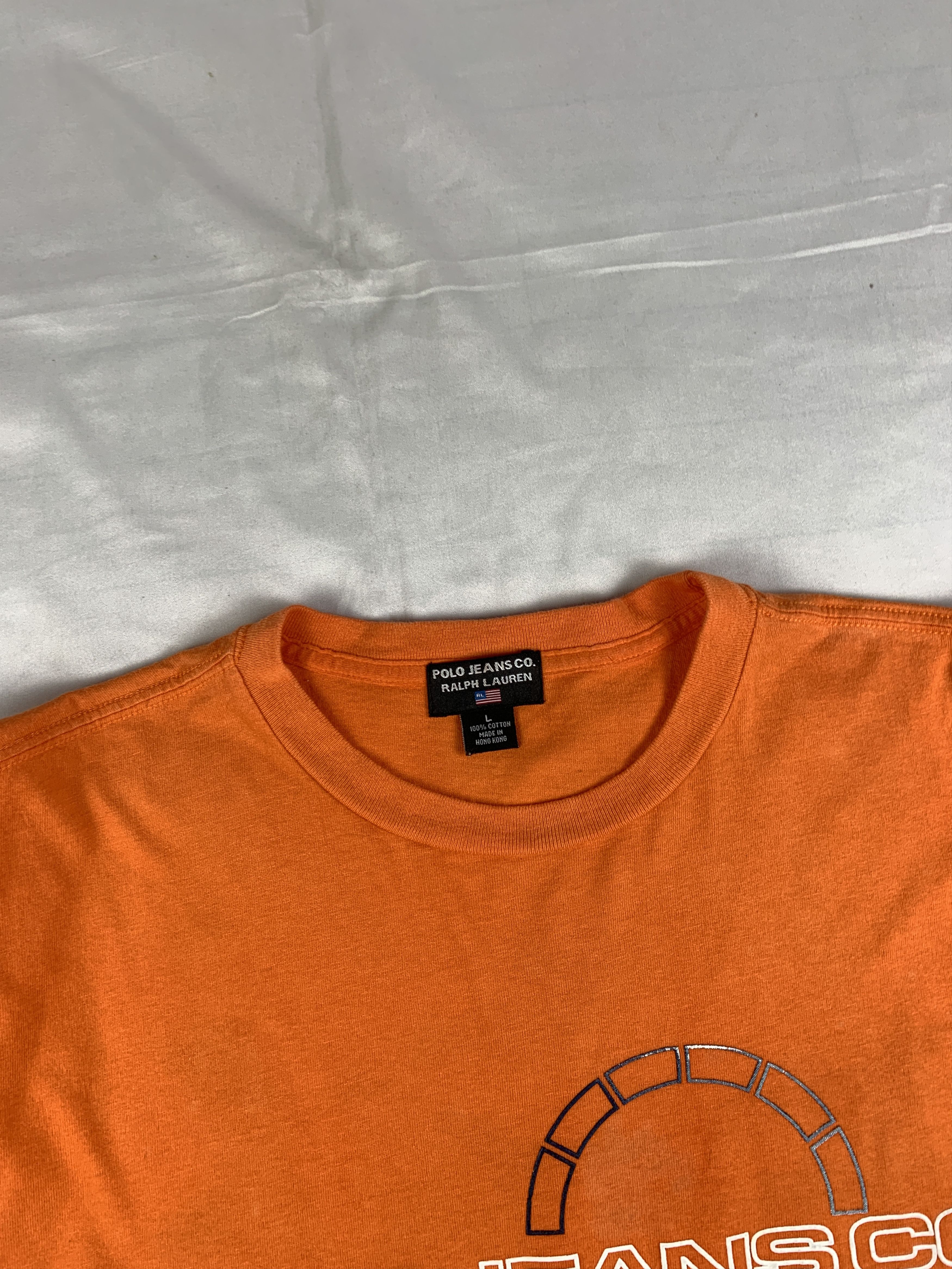 Polo Ralph Lauren Polo Jeans Co by Ralph Lauren Orange Surf Graphic Tee (L) Size US L / EU 52-54 / 3 - 8 Thumbnail