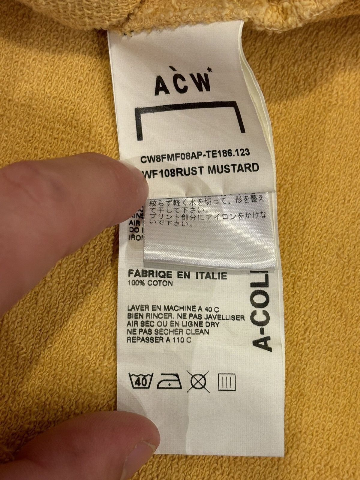 A-COLD-WALL* A Cold Wall Hoodie Yellow Size US S / EU 44-46 / 1 - 5 Thumbnail
