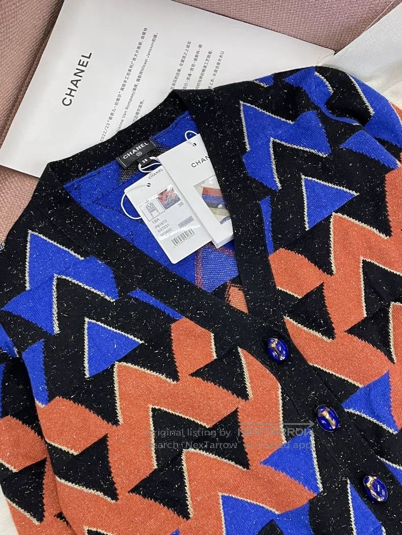 Chanel Chanel Egyptian series diamond plaid beetle button cardiga Size XS / US 0-2 / IT 36-38 - 3 Thumbnail