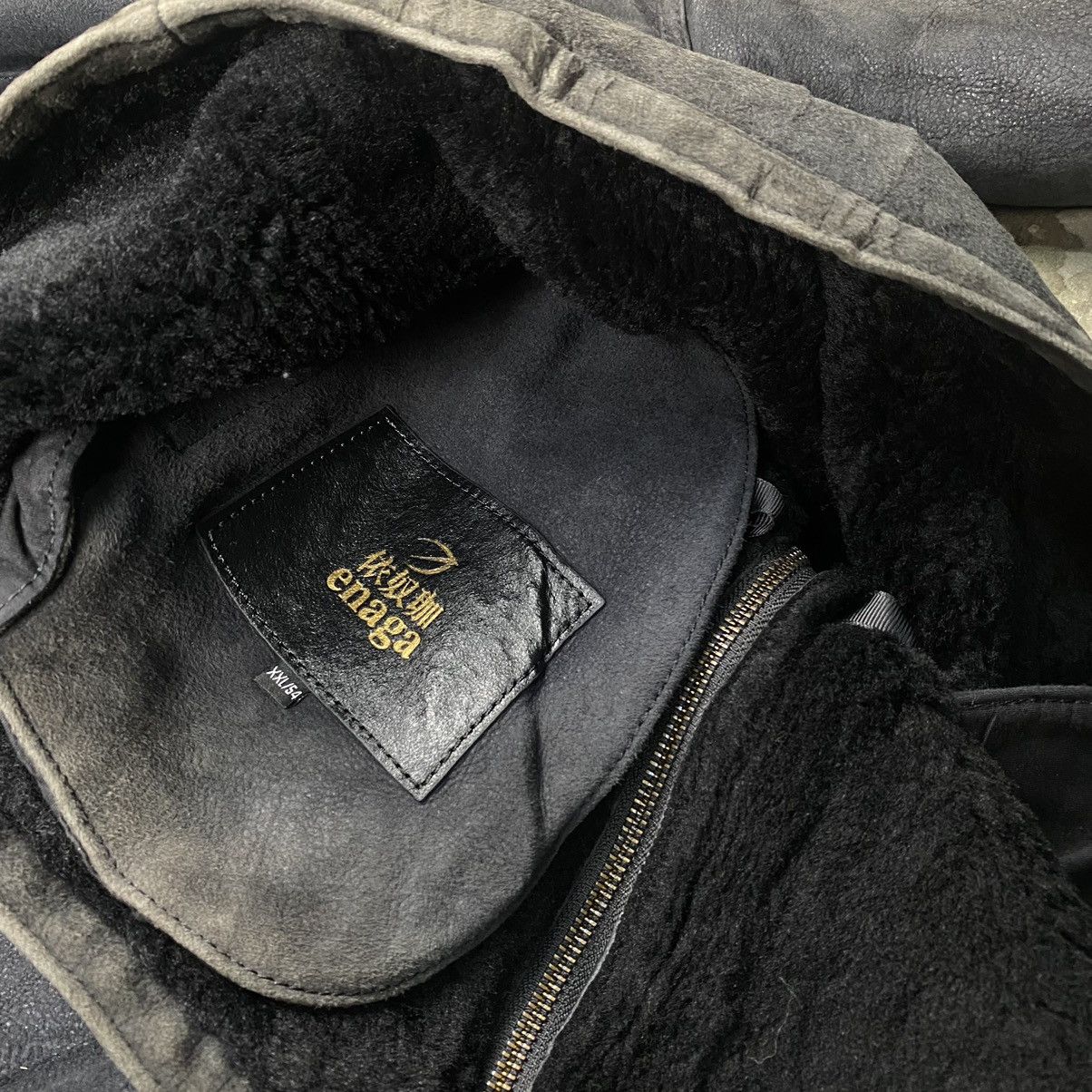 If Six Was Nine × Japanese Brand Vintage 90s Enaga Leather Fur Hooded Jacket Size US M / EU 48-50 / 2 - 10 Thumbnail