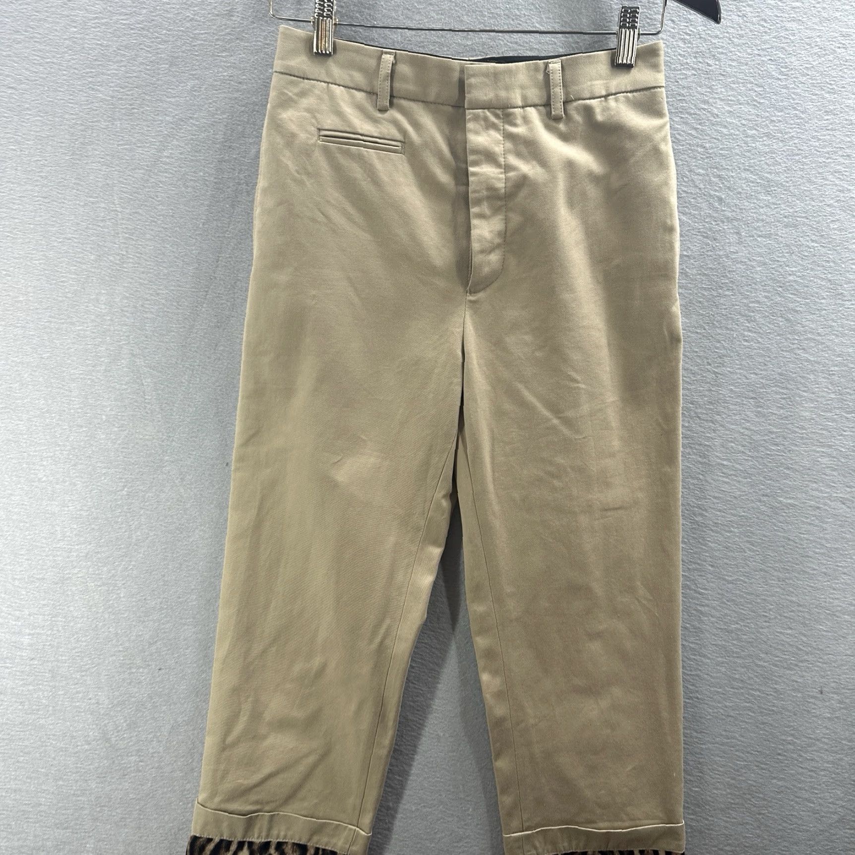 R13 R13 Pants Women 25 Wide-Leg Cargo Twill Beige Cotton Bohemian Hipster Womens Size 42" / US 20 - 5 Thumbnail