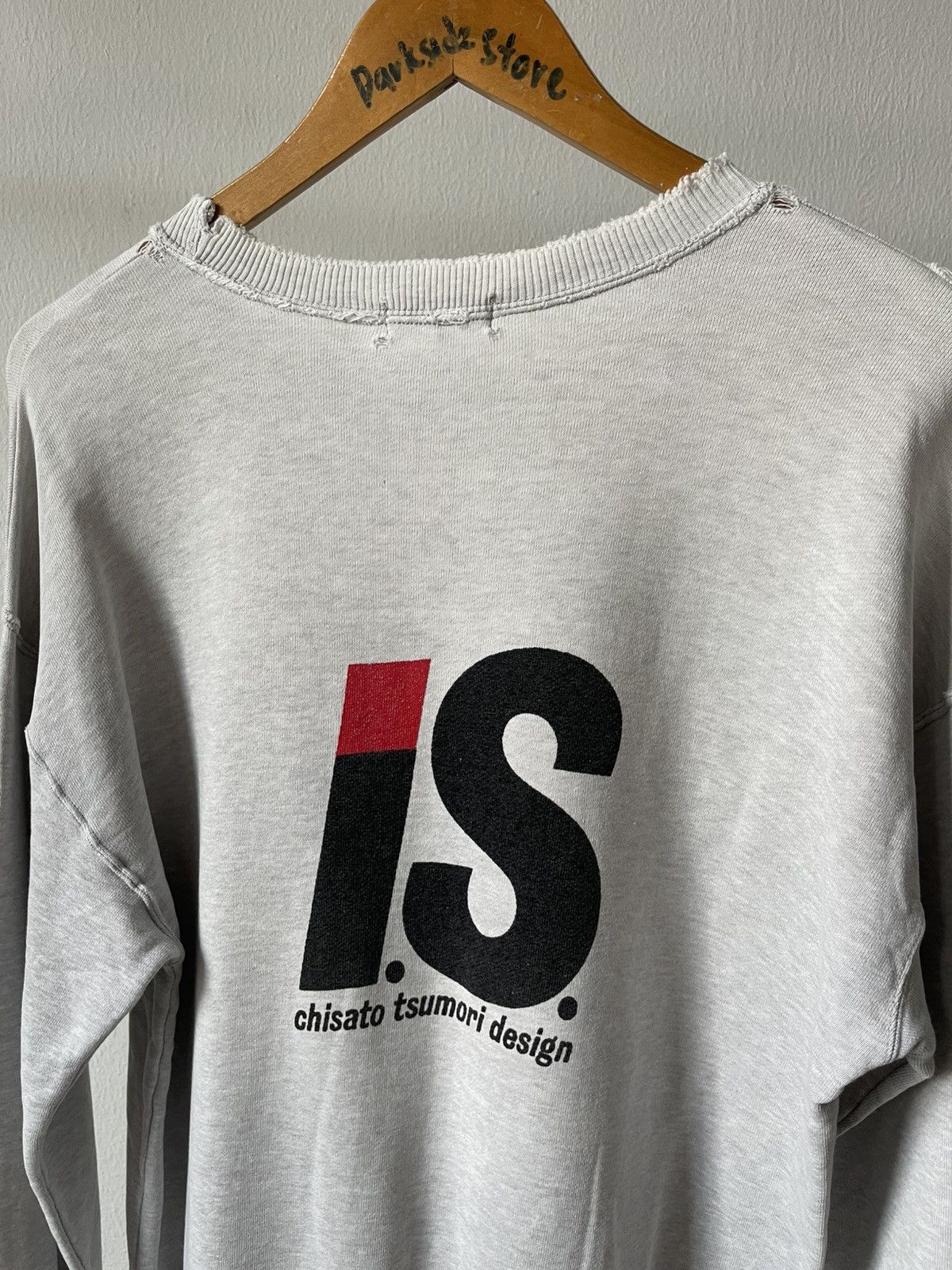 Issey Miyake 80s Issey Miyake I.S Distressed Sweatshirt Size US L / EU 52-54 / 3 - 6 Thumbnail