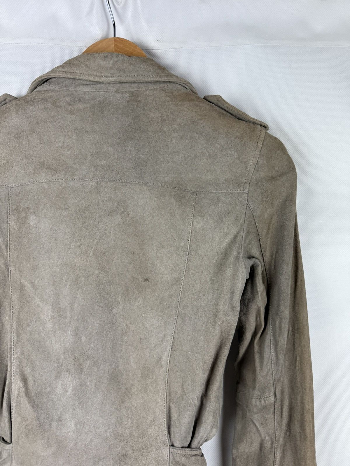Allsaints Allsaints Suede Balfern Biker Ladies Belted Jacket Size XS / US 0-2 / IT 36-38 - 21 Thumbnail