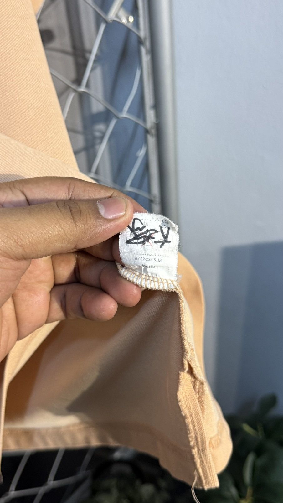 Japanese Brand LV Louis Valentino Polo Shirt Beige Peach Pique Pocket Size US M / EU 48-50 / 2 - 8 Thumbnail