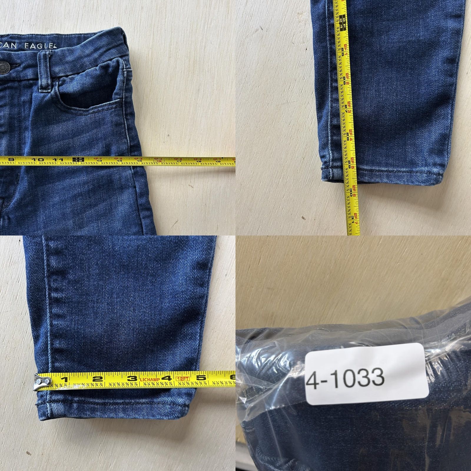 American Eagle Outfitters VINTAGE American Eagle Jeans Womens 8 Long High Rise Medium Wash Blue Skinny Next Level Stretch Size 30" / US 8 / IT 44 - 8 Thumbnail