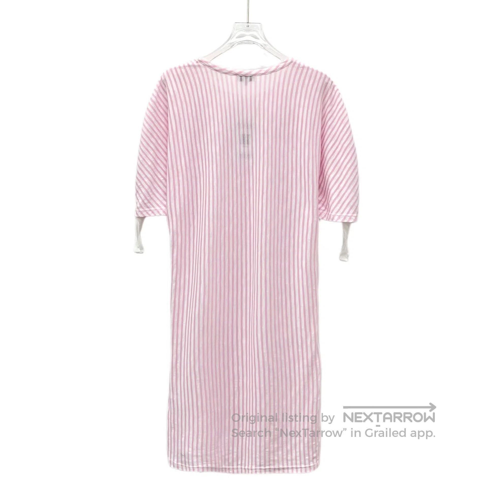 Chanel Chanel Light Pink Vertical Stripe Cotton Round Neck Short Size XS / US 0-2 / IT 36-38 - 2 Thumbnail