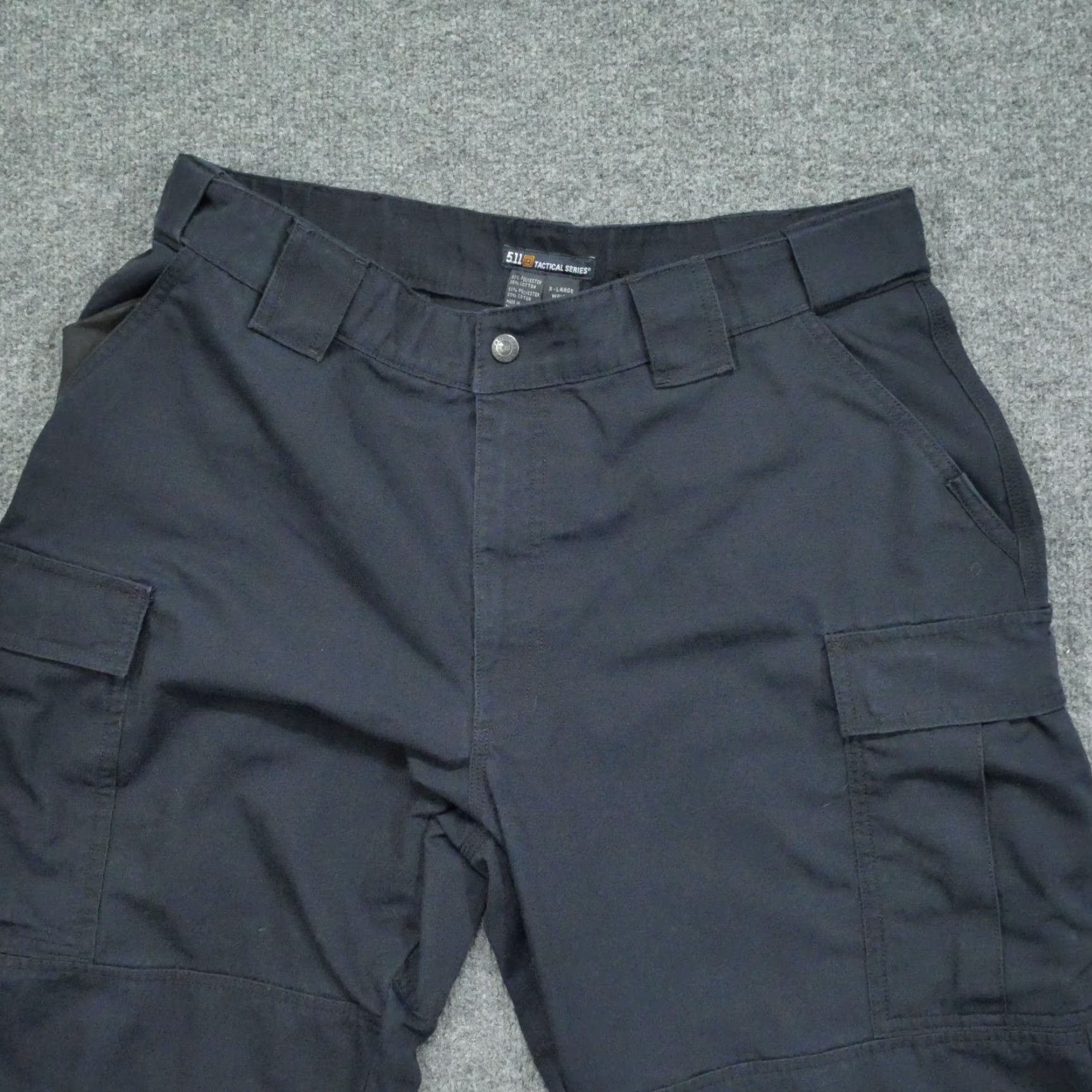 Vintage VINTAGE 5.11 Tactical Pants Mens XL Short 37x28 Blue Navy Cargo Double Knee Ripstop 511 Men Pants Cargo Outdoor 90s Mens Size US 37 - 3 Thumbnail