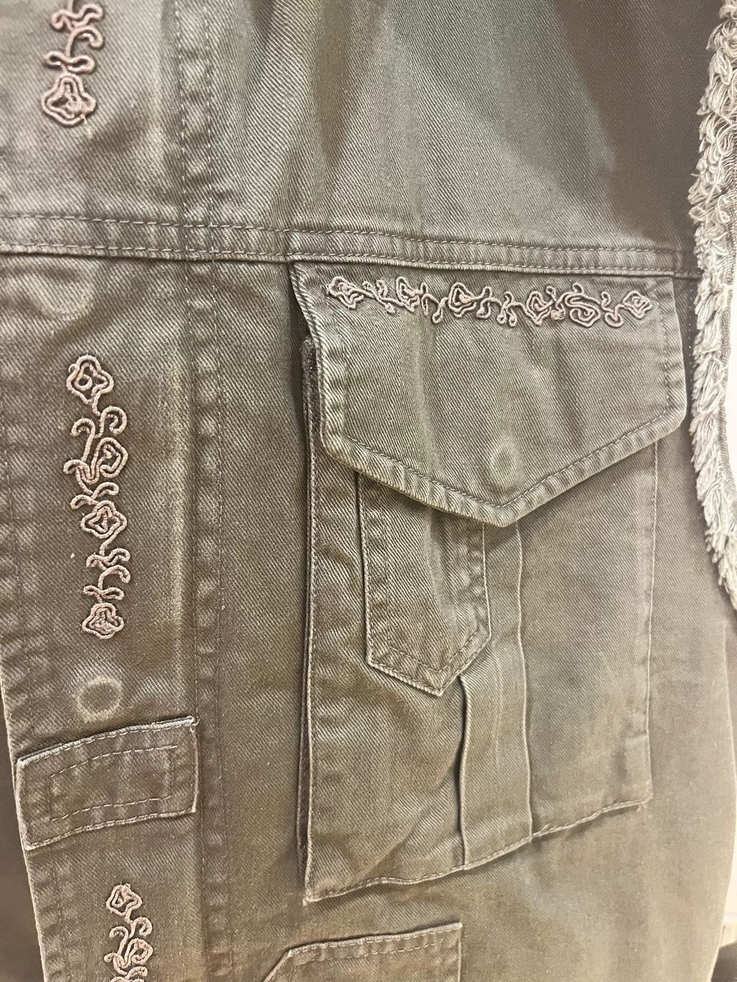 Saint Laurent Paris Saint Laurent SLP Distressed Denim Vest Size US S / EU 44-46 / 1 - 4 Thumbnail