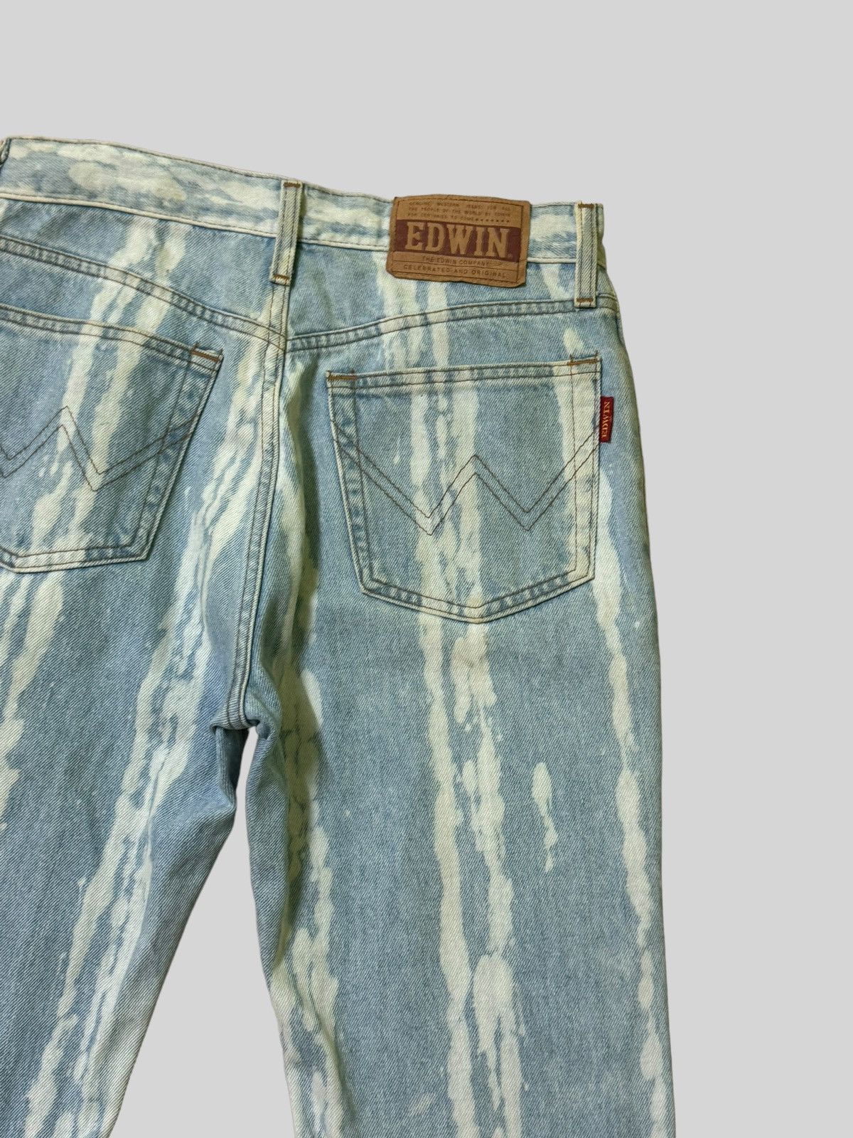 Edwin × If Six Was Nine × Vintage Vintage Edwin Acid Wash Flare Jeans Size US 27 - 10 Thumbnail