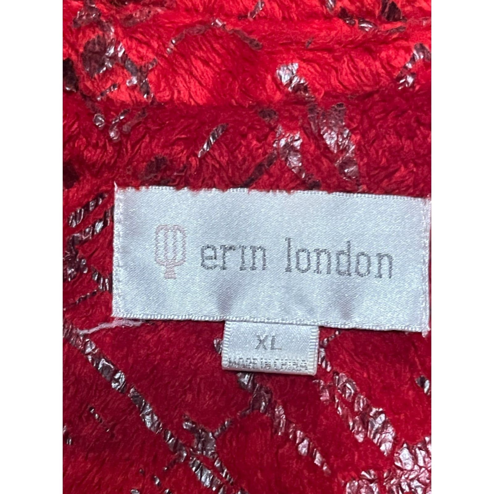 Vintage Erin London Jacket Women's XL Red Sleeveless Full Zip Casual Basic Jacket Size XL / US 12-14 / IT 48-50 - 7 Thumbnail