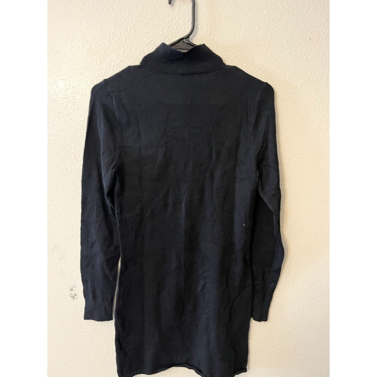 Abercrombie & Fitch Abercrombie & Fitch Dress Long Sleeve Mock-Neck Black Knit Women S Size S / US 4 / IT 40 - 3 Thumbnail