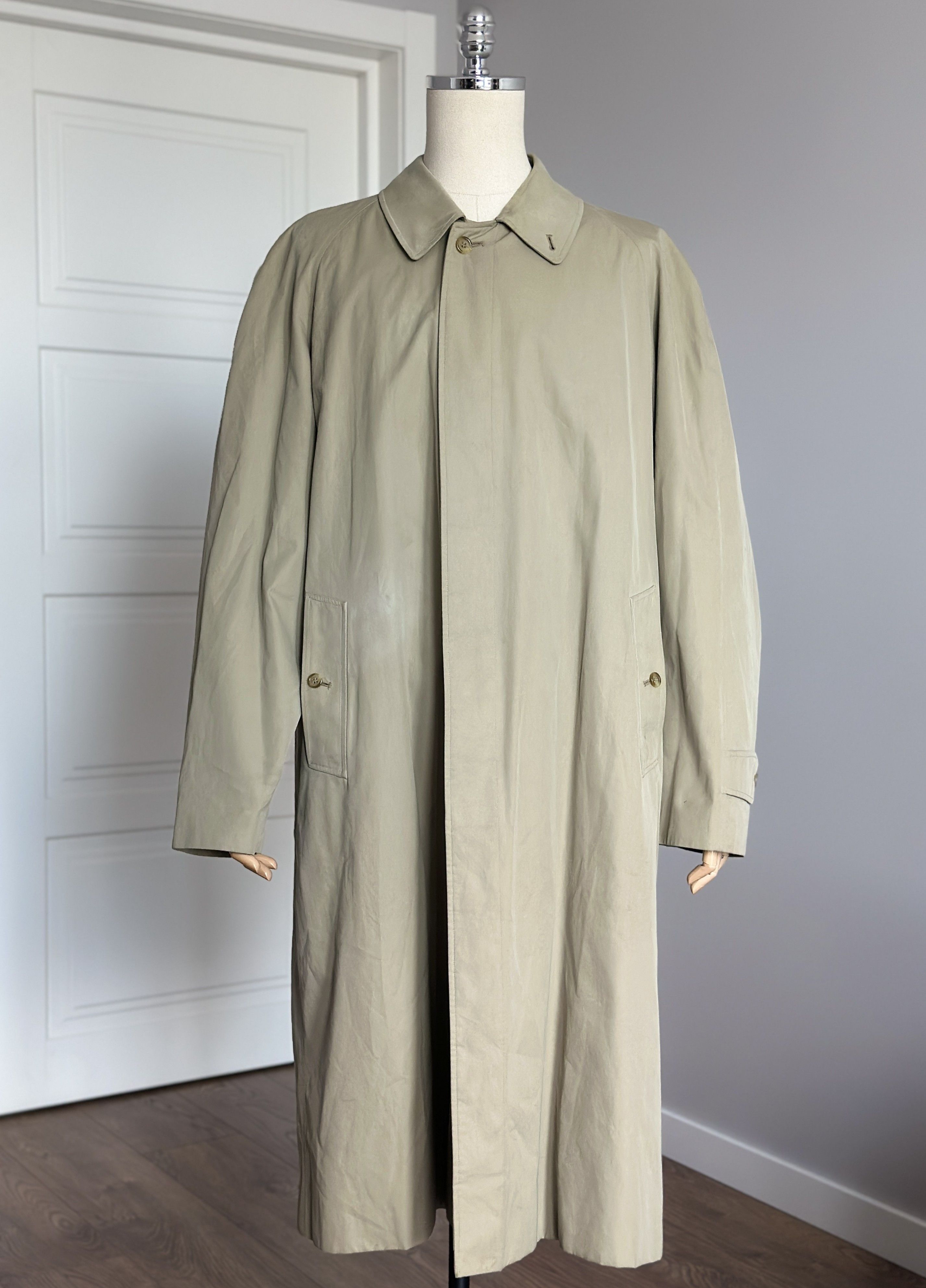 Burberry Vintage BURBERRYS 100% Cotton Long Coat Nova Check Lining Size US XL / EU 56 / 4 - 1 Thumbnail