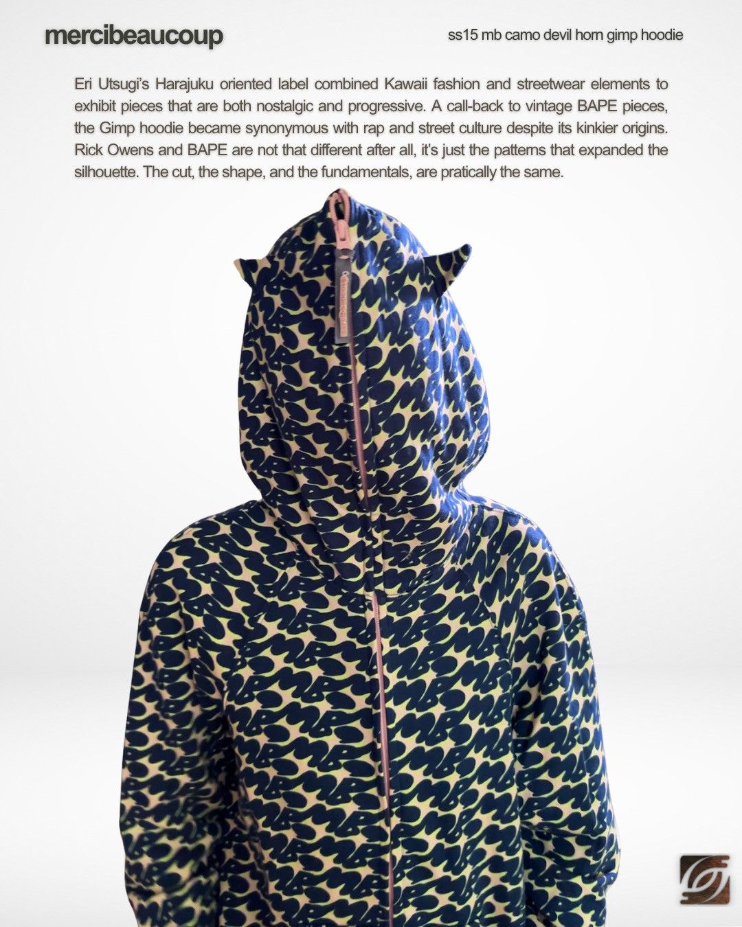 mercibeaucoup SS15 MB Camo Devil Gimp Hoodie Berry Size US M / EU 48-50 / 2 - 1 Thumbnail
