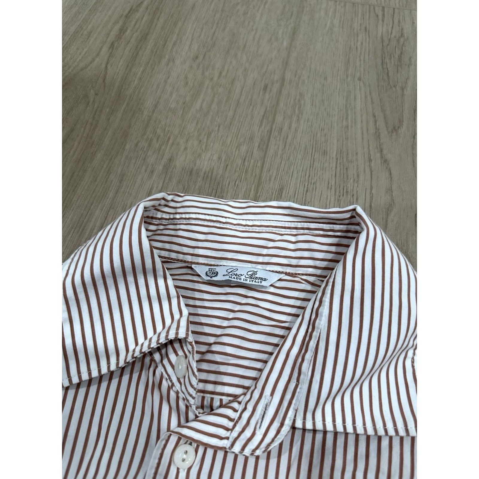 Loro Piana LORO PIAN A Womens Striped Cotton Button Down Shirt Shirt 44 Multicolor Twill Casual Business Womens Size M / US 6-8 / IT 42-44 - 5 Thumbnail